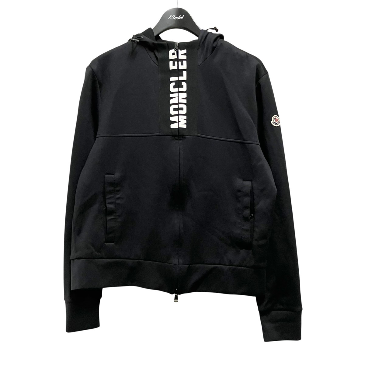 【中古】MONCLER MAGLIA CARDIGAN ジップパーカー E20918427000 黒いこと 大きさ：L 【070426】（モンク線路）
