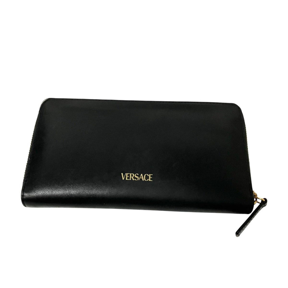【中古】 VERSACE　 ラウンドジップ長財布 ブラック 【070426】（ヴェルサーチ）
