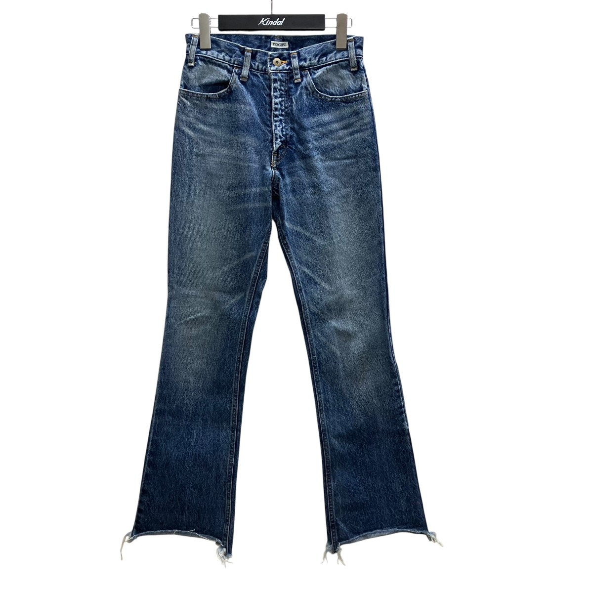 【中古】 INSCRIRE　 002 Flare Denim カットオフデニムパンツ インディゴ サイズ：28 【070426】（アンスクリア）