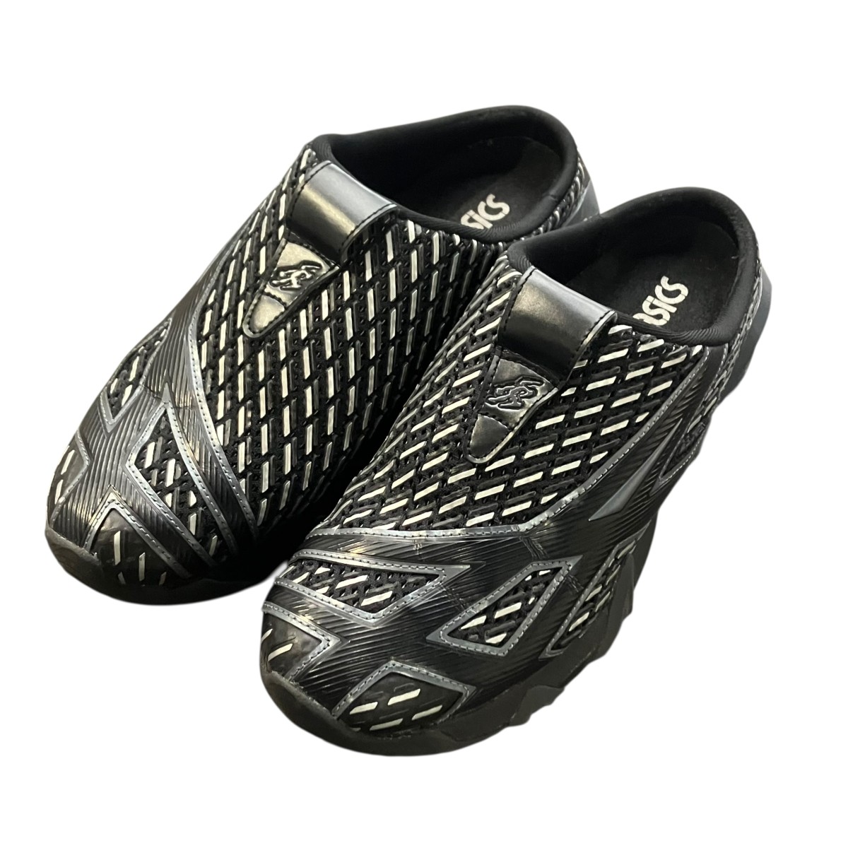 【中古】 asics　 GEL-STYRAX OBSIDIAN BLACK PURE SILVER スニーカー F450524 ブラック×シルバー サイズ：27cm 【070426】（アシックス）