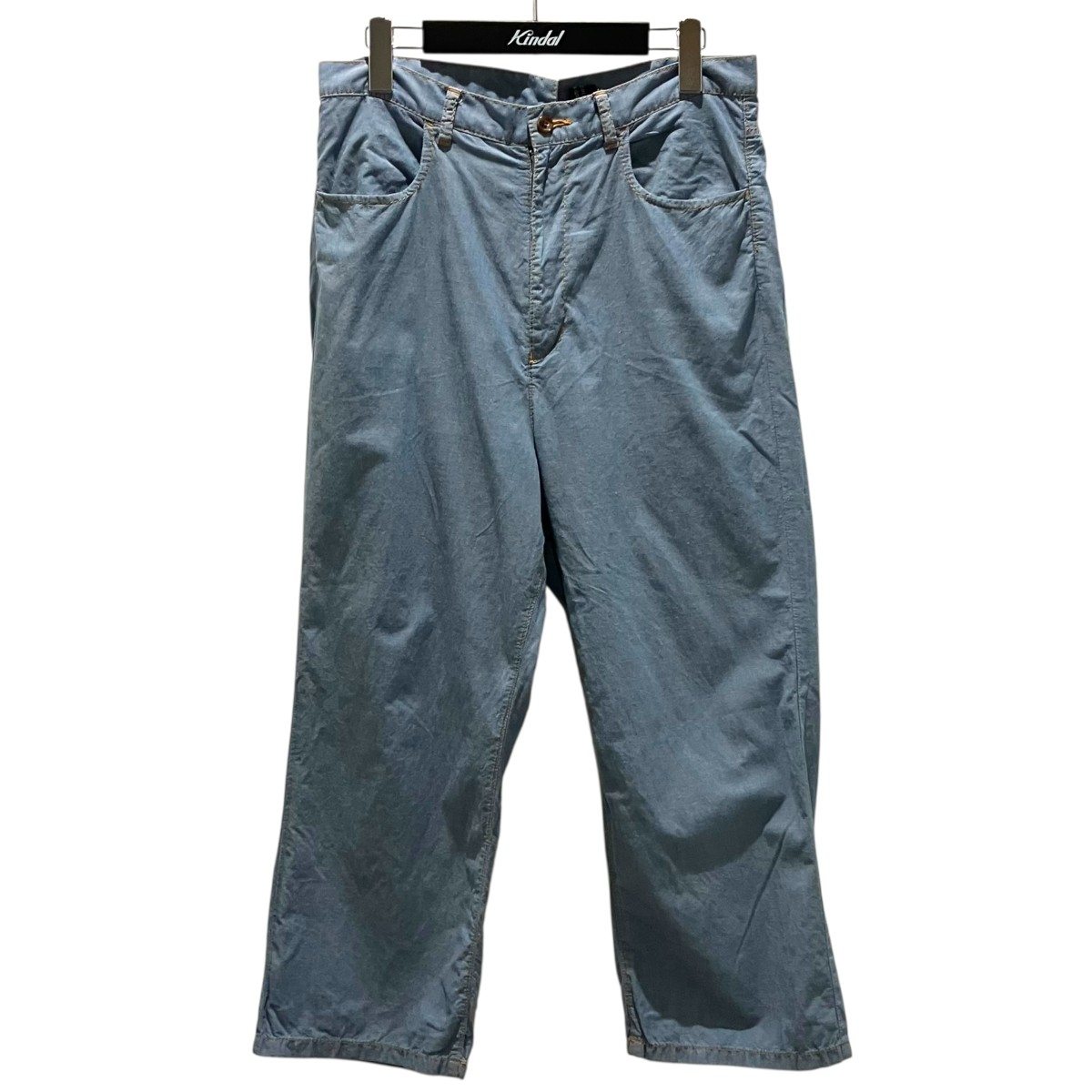 【中古】tricot COMME des GARCONS　コットンパンツ TG-P017 スカイブルー サイズ：M 【070426】（トリココムデギャルソン）｜ブランド古着のカインドオル