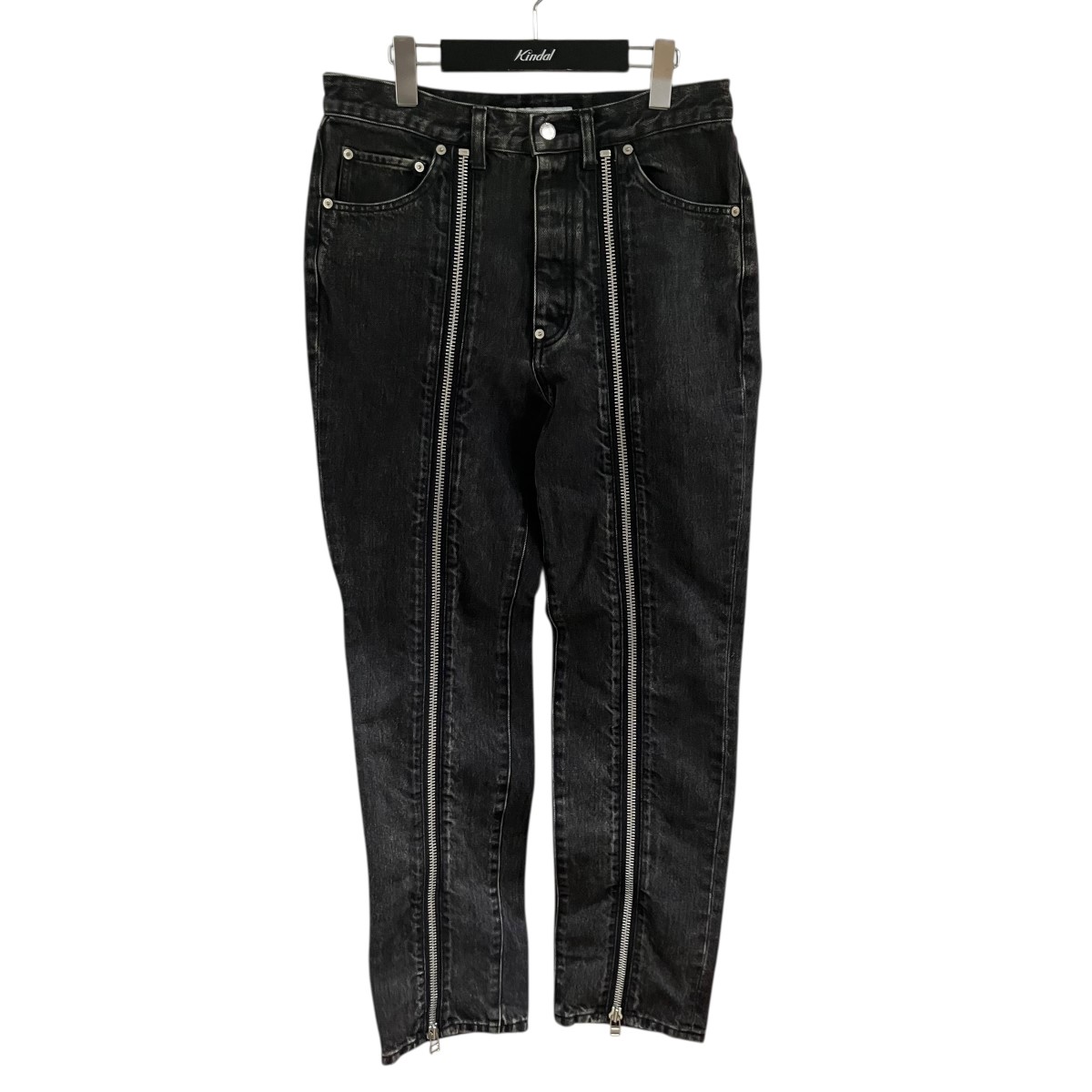【中古】 JOHN LAWRENCE SULLIVAN　 ブリーチデニムジップパンツ ブラック サイズ：46 【070426】（ジョンローレンスサリバン）