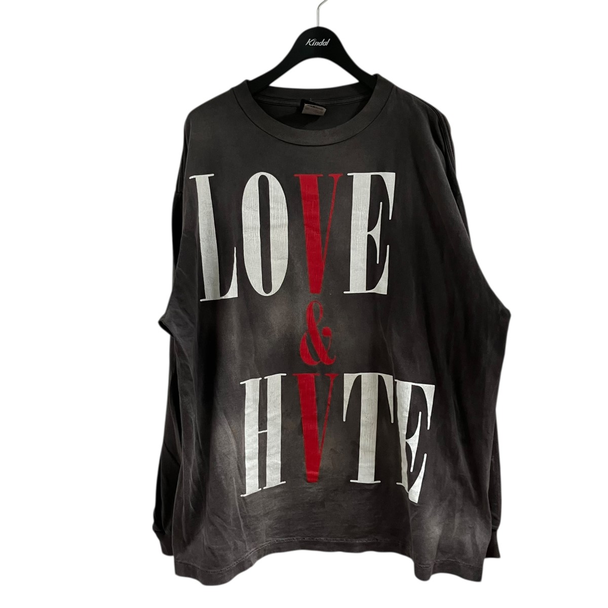 【中古】 SAINT MICHAEL　 LS TEE VLONプリントカットソー グレー サイズ：XXXL 【070426】（セントマイケル）