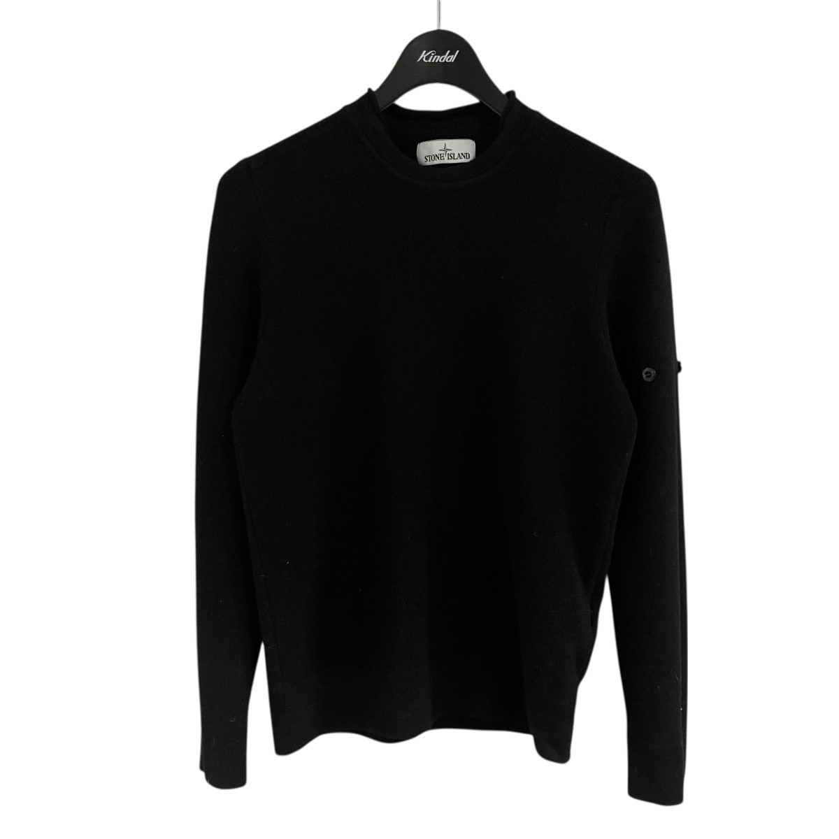 【中古】STONE ISLAND 編み物スウェーター 黒いこと 大いさ：S 【070426】（ストーンアイランド） ニット・セーター-メンズファッション-トップス