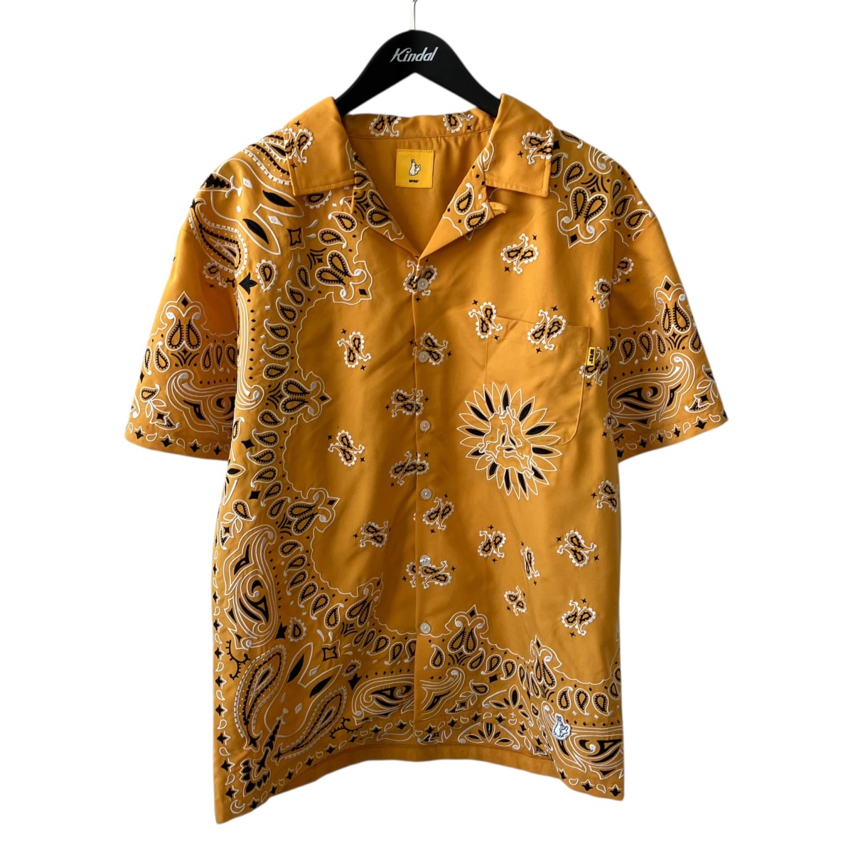 【中古】\u003cBR\u003eFR2\u003cBR\u003eEmbroidery Paisley Pattern Short-sleeve Shirt 半袖プルオーバー FRS050 黄色 大きさ：L\u003cBR\u003e【必要経費思いかえす】