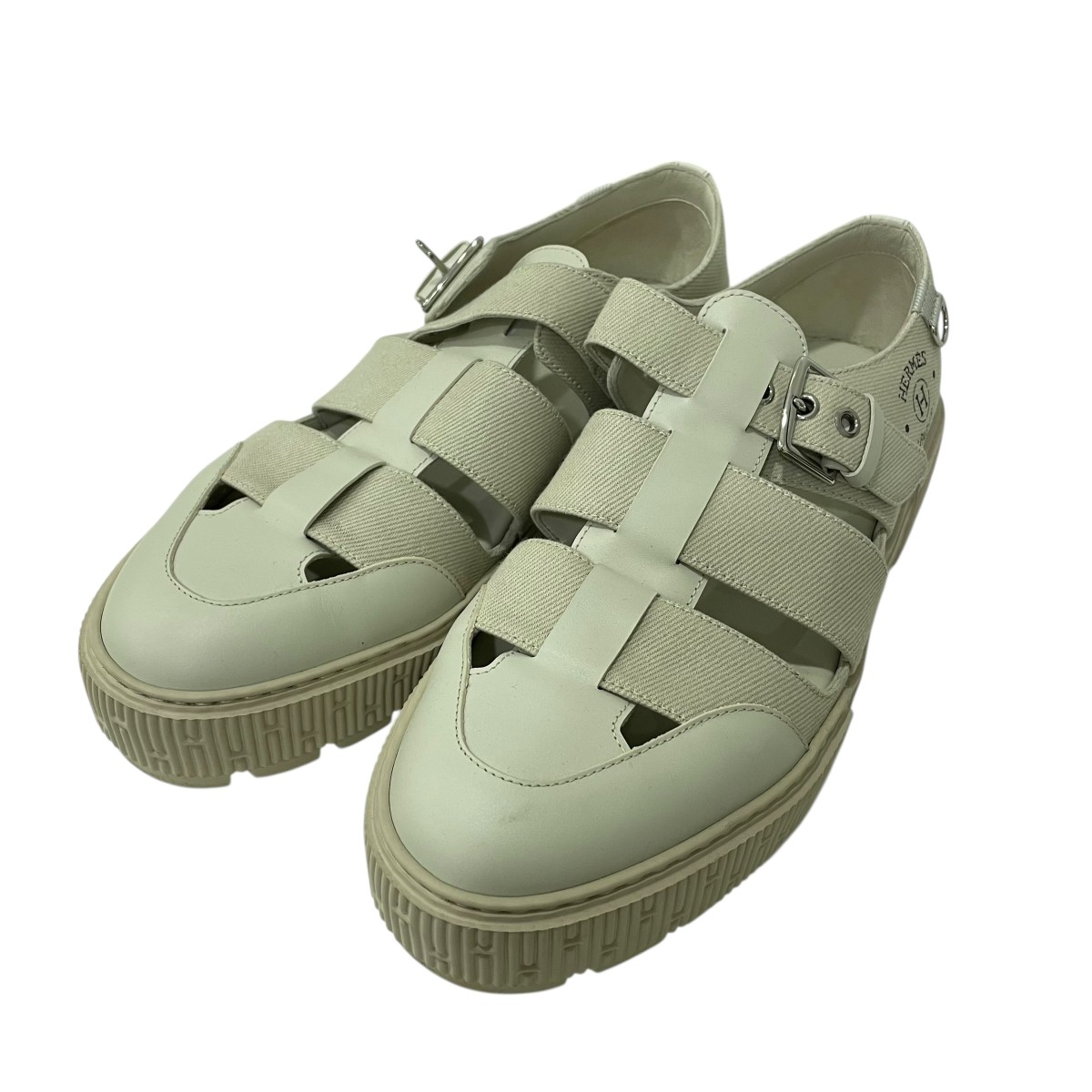 【中古】 HERMES　 グルカサンダル 241799ZH アイボリー サイズ：42 【080426】（エルメス）
