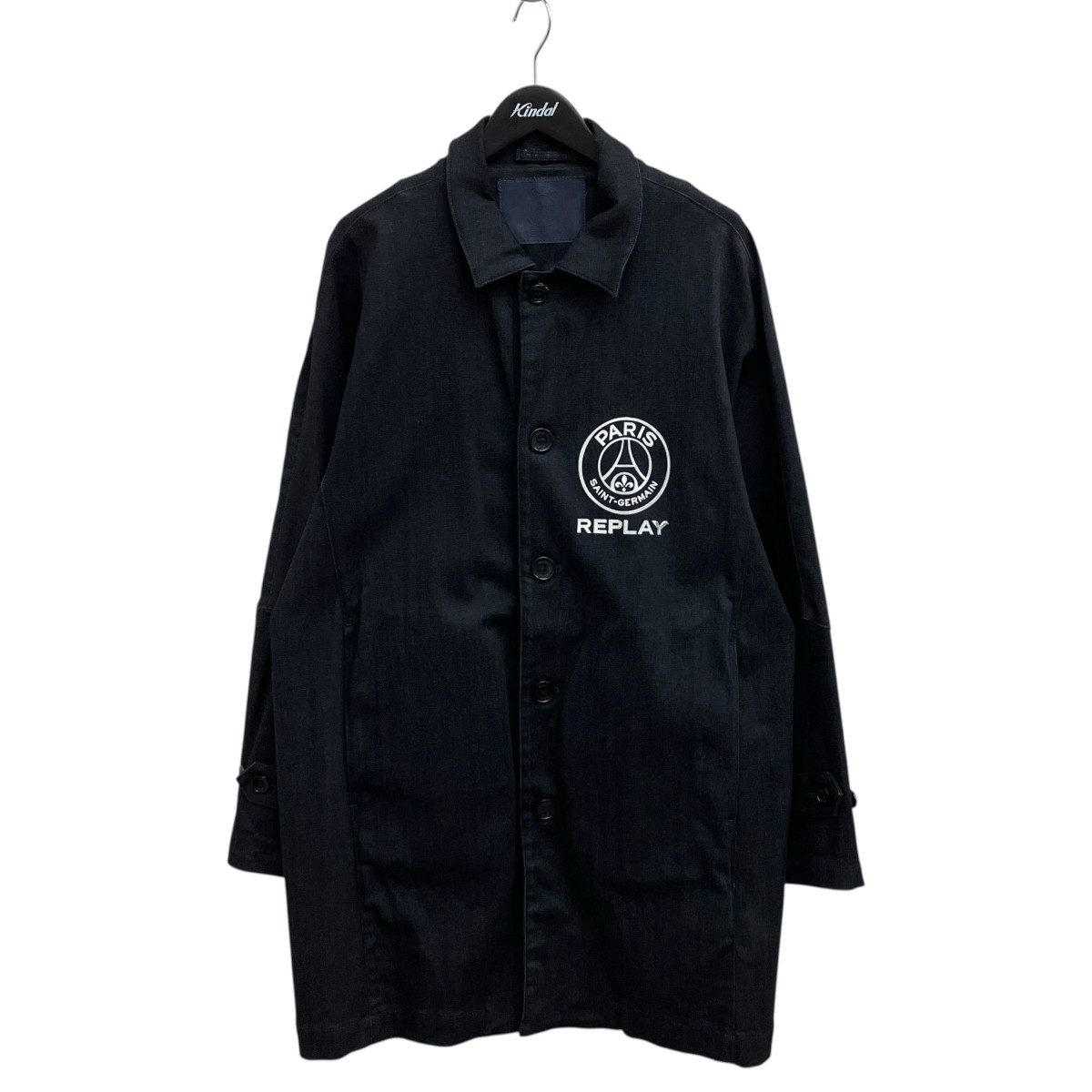 【中古】 REPLAY×PARIS SAINT-GERMAIN　 コート 896．000．135．G05 ネイビー サイズ：L 【080426】（リプレイ）