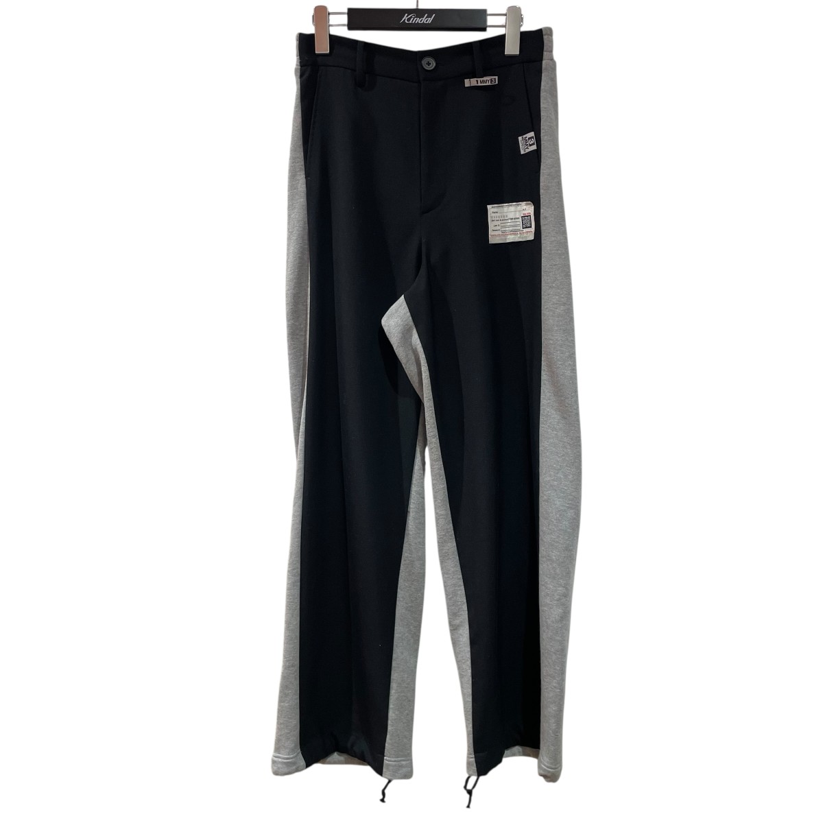 【中古】 Maison MIHARA YASUHIRO　 COMBINED TROUSERS スウェットパンツ B16PT121 グレー×ブラック サイズ：38 【070426】（メゾンミハラヤスヒロ）