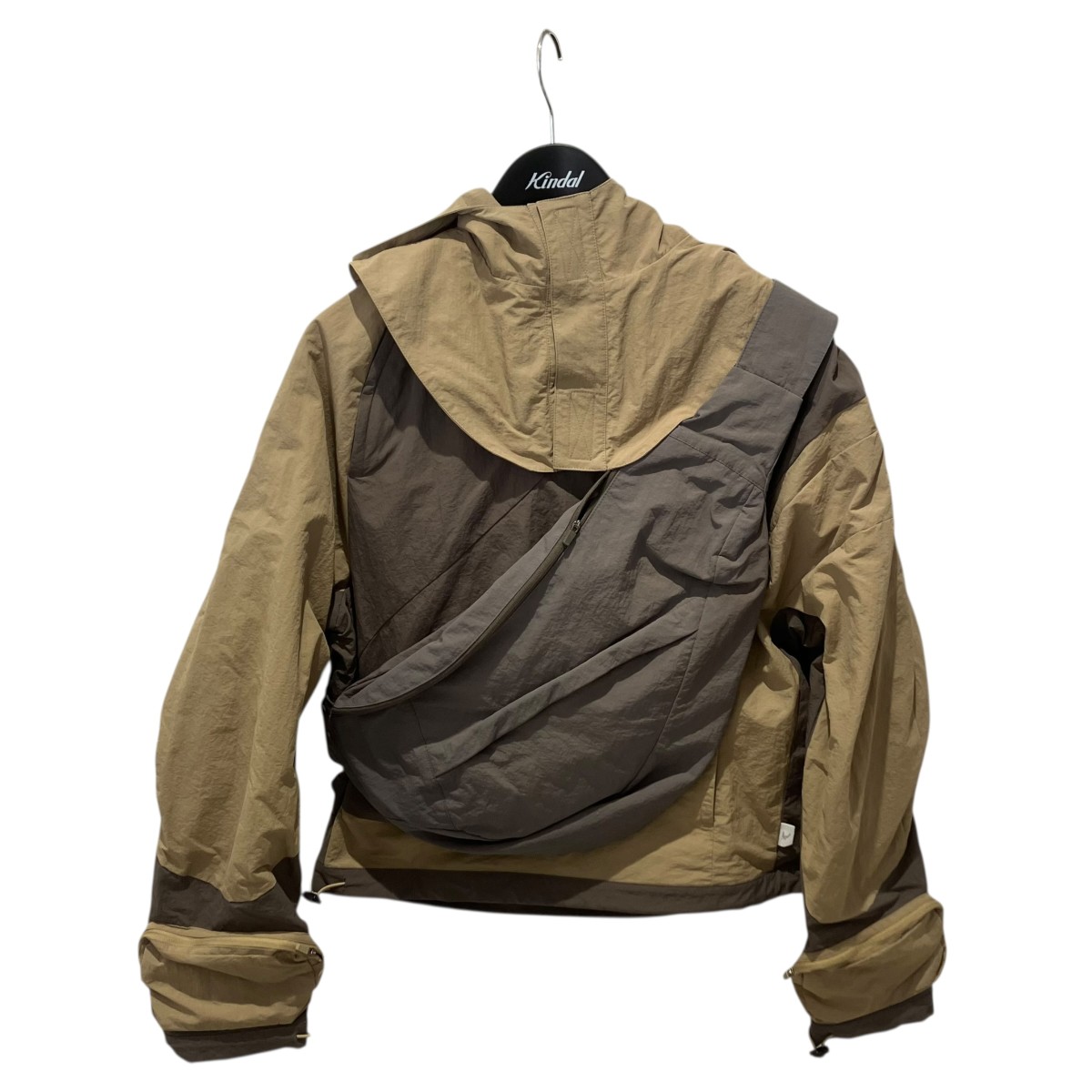 【中古】 Archival Reinvent　 TEFLONクロスボディジャケット ナイロンジャケット ブラウン×ベージュ サイズ：S 【080426】（アーカイバル・レインベント）