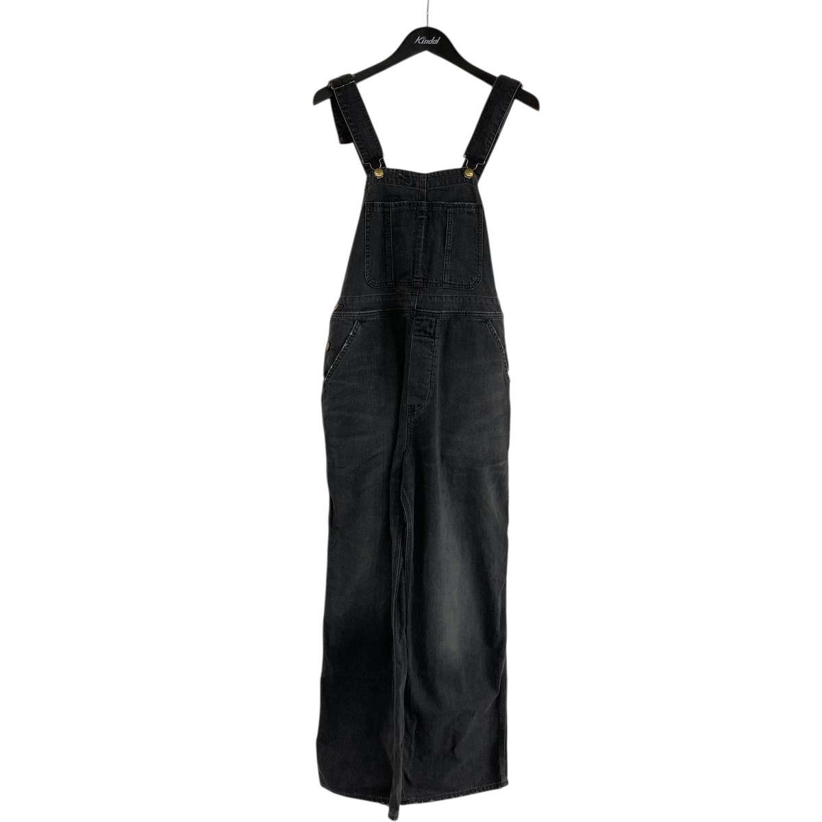 【中古】\u003cBR\u003eATTICK BY JOHNBULL\u003cBR\u003e25AW BLACK DENIM OVER ALL デニムサロペット 黒いこと 大きさ：S\u003cBR\u003e【通貨価値思いなおす】