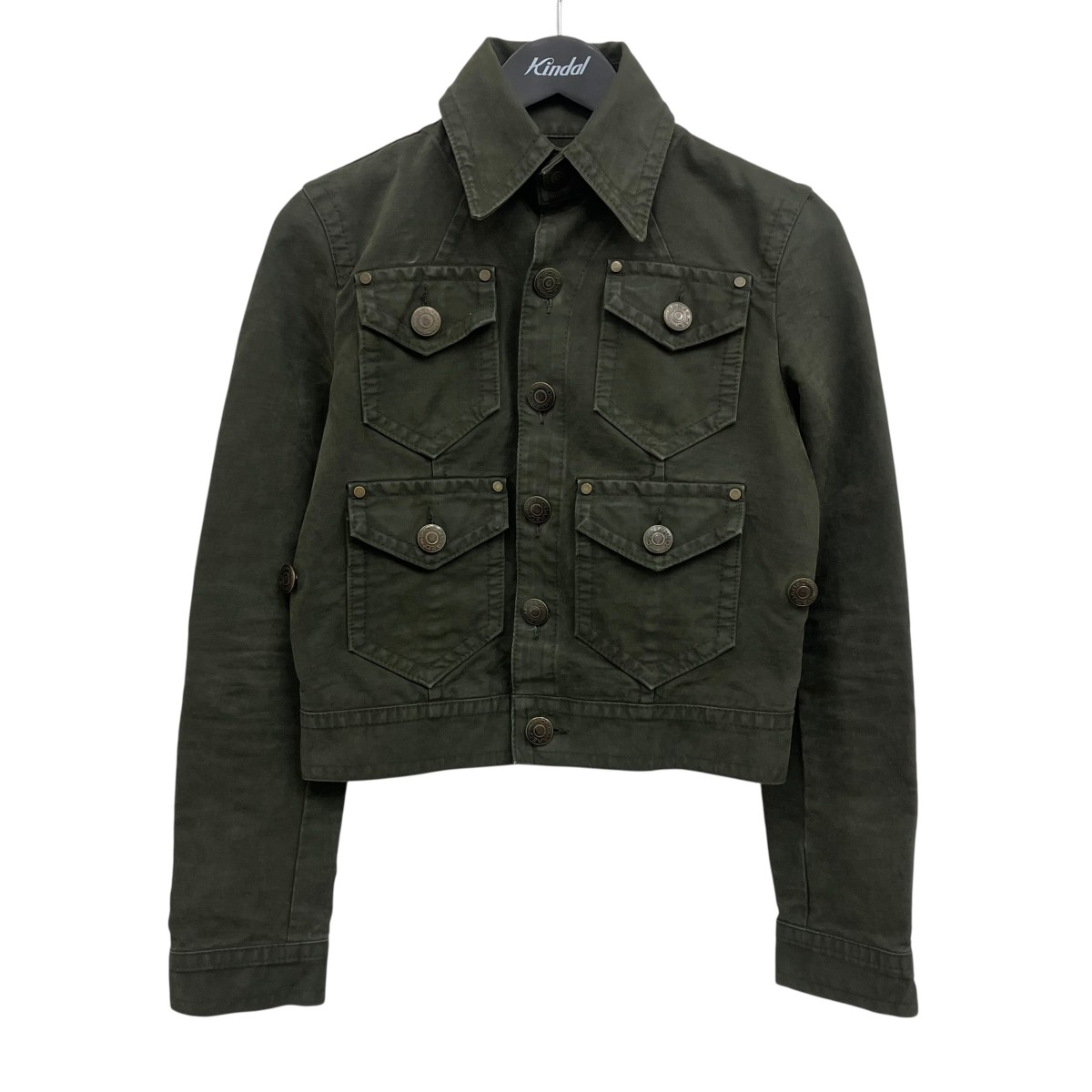 【中古】 DSQUARED2　 マルチポケットデニムジャケット カーキ サイズ：38 【080426】（ディースクエアード）