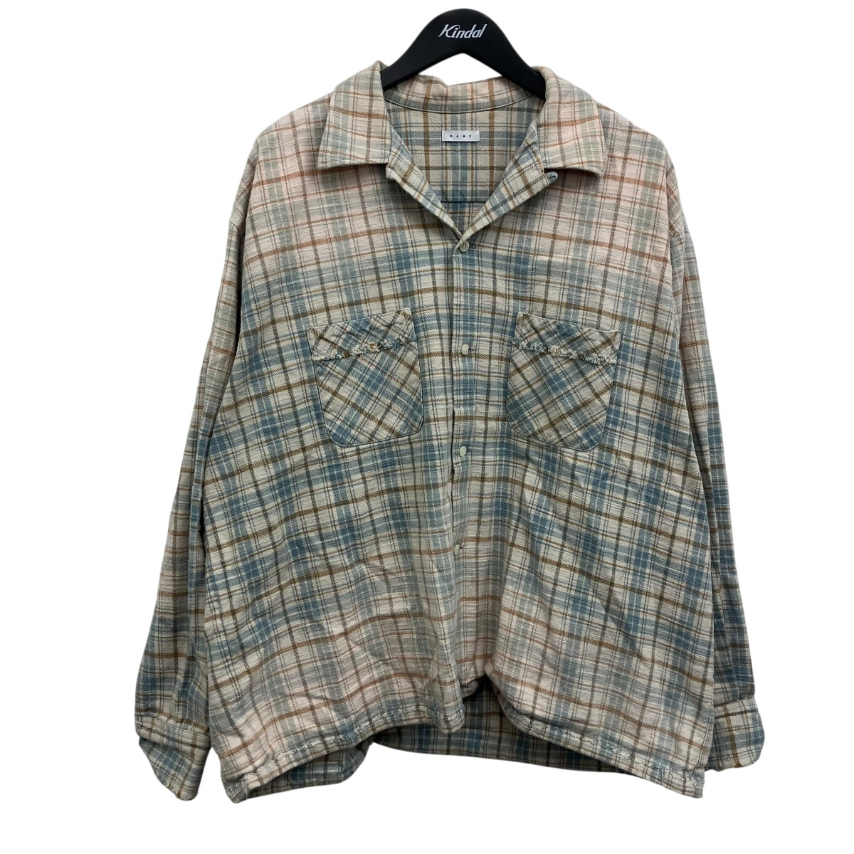 【中古】 Name．　 チェックシャツ アイボリー×ブルー サイズ：- 【080426】（ネーム）