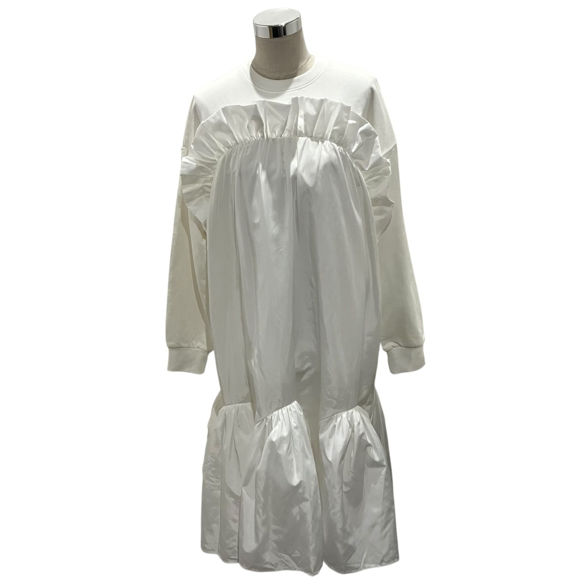 【中古】VIVIANO チュールドッキングスウェット VS-AW24-C506 ホワイト サイズ：M 【080426】（ヴィヴィアーノ）