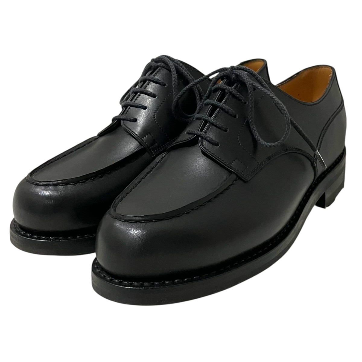 【中古】 J．M．WESTON　 【GOLF DERBY BLACK BOXCALF】 レザーシューズ 350378-1 ブラック サイズ：4D 【080426】（ジェイエムウェストン）