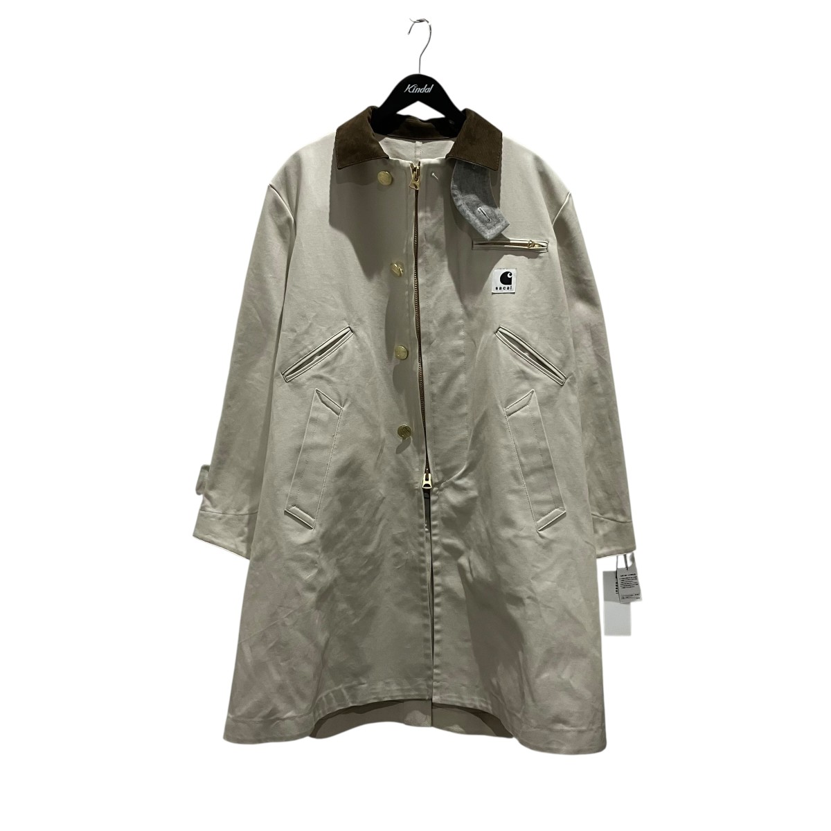 【中古】 sacai×CarHartt　 26ss Carhartt WIP Duck Coat ダックコート 26-03988M アイボリー サイズ：1 【080426】（サカイ×カーハート）