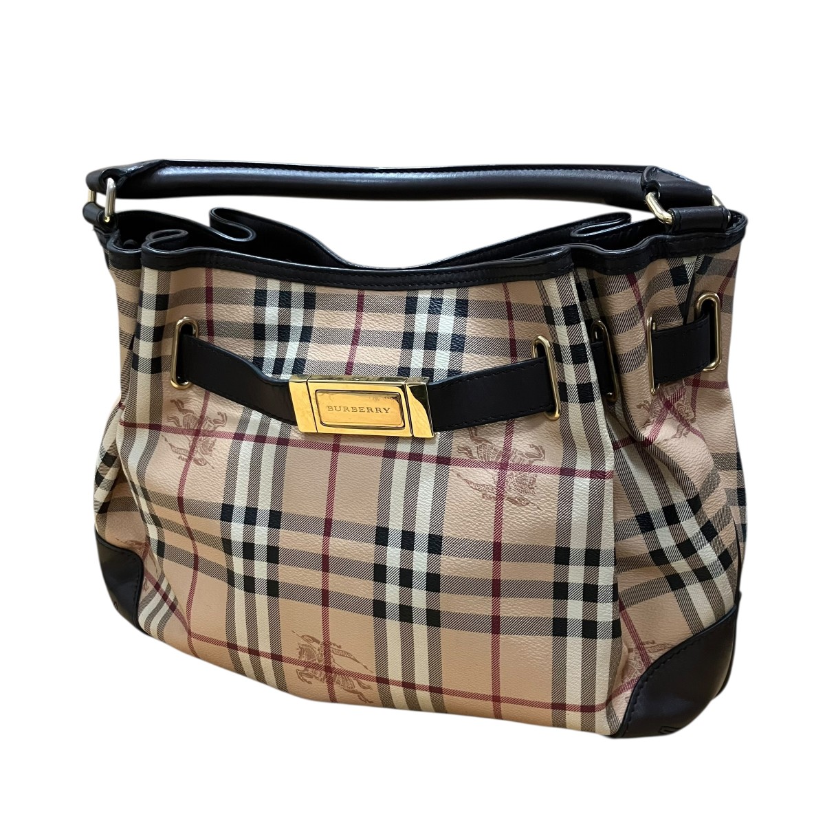 【中古】BURBERRY 読み合わせるハンドバック ベージュ 大いさ：- 【080426】（赤ちょうちんバリー）