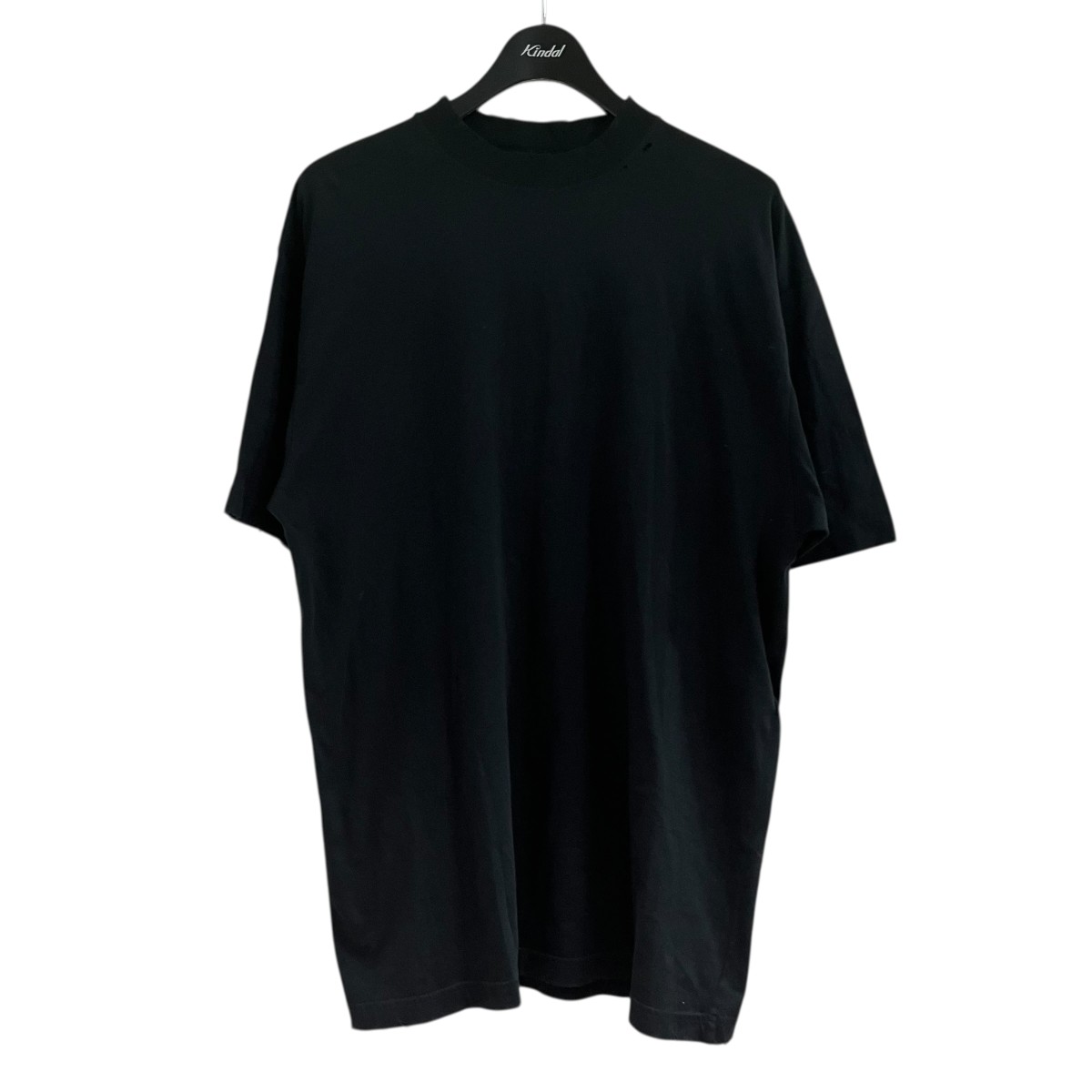【中古】 BALENCIAGA　 ダメージ加工ネックロゴTシャツ ブラック サイズ：XXS 【080426】（バレンシアガ）