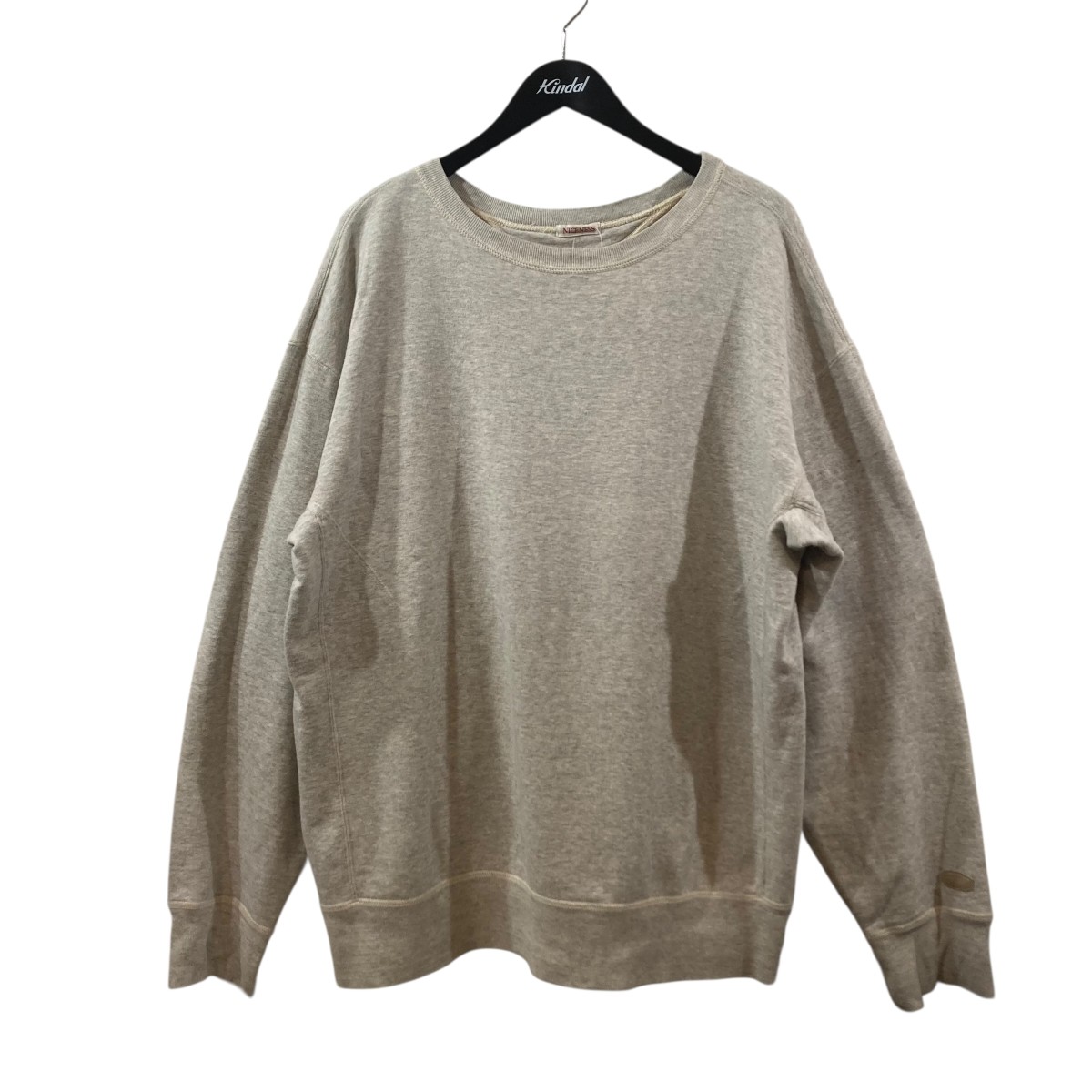 【中古】 NICENESS　 SKID シルクスウェット プルオーバー スウェット NN-1701J13 グレー サイズ：L 【080426】（ナイスネス）