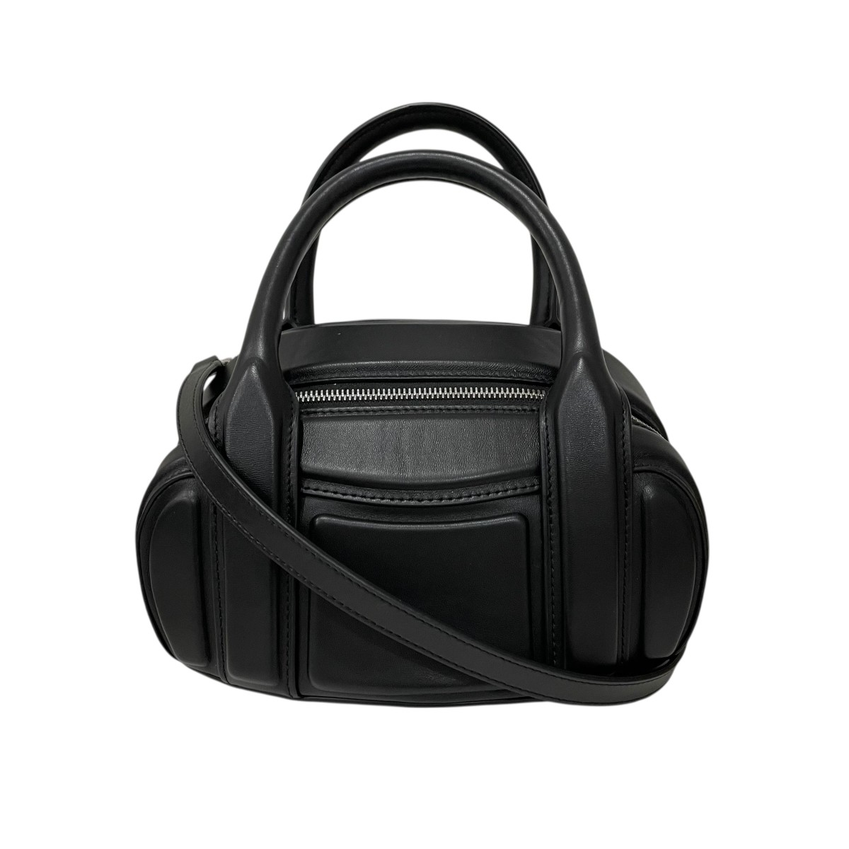 【中古】 ALEXANDER WANG　 Black nappa leather Roc small 2WAYショルダーバッグ ブラック 【080426】（アレキサンダーワン）
