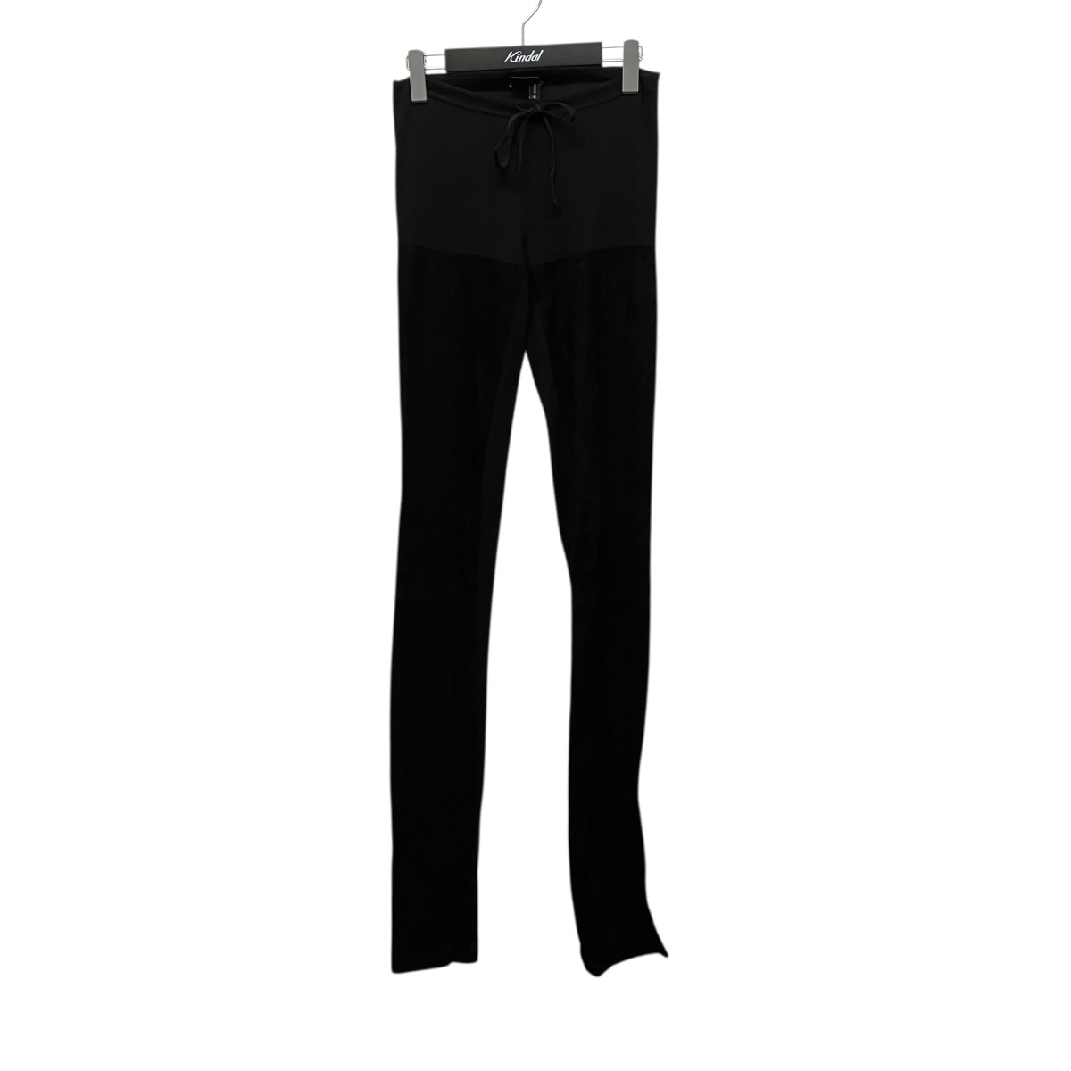 【中古】 ANN DEMEULEMEESTER　 スウェード切り替えスキニーパンツ 352-21-73049 ブラック サイズ：34 【080426】（アンドゥムルメステール）