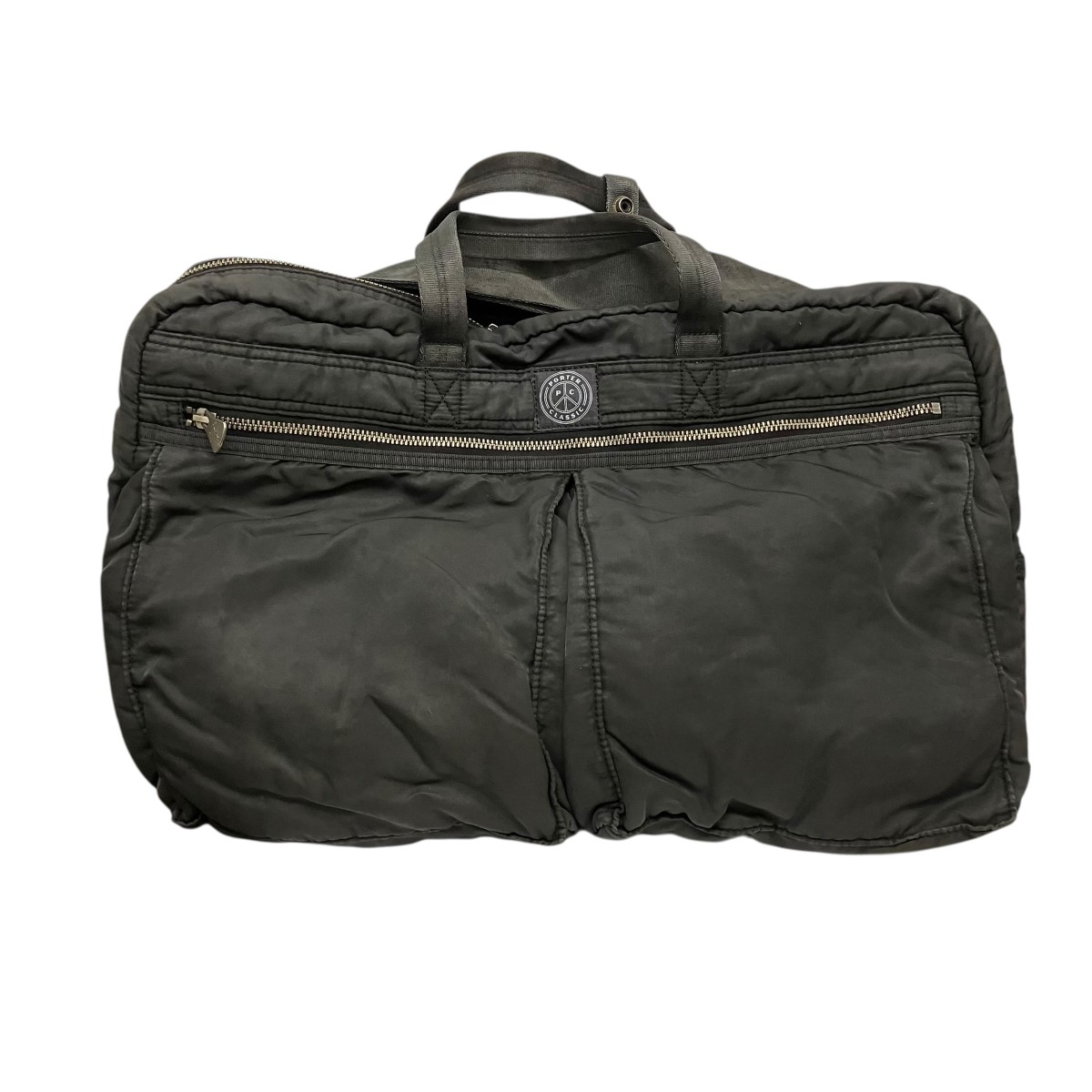 【中古】 Porter Classic　 SUPER NYLON BRIEFCASE 3WAYナイロンショルダーバッグ グレー サイズ：ONE SIZE 【080426】（ポータークラシック）