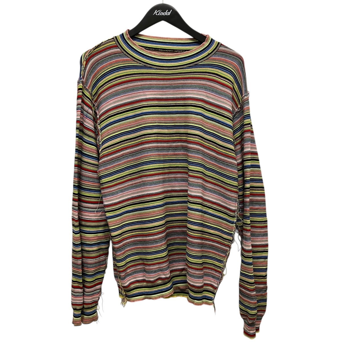 【中古】 Maison Margiela　 24SS ボーダーニット S50HL0013 マルチカラー サイズ：XS 【080426】（メゾンマルジェラ）