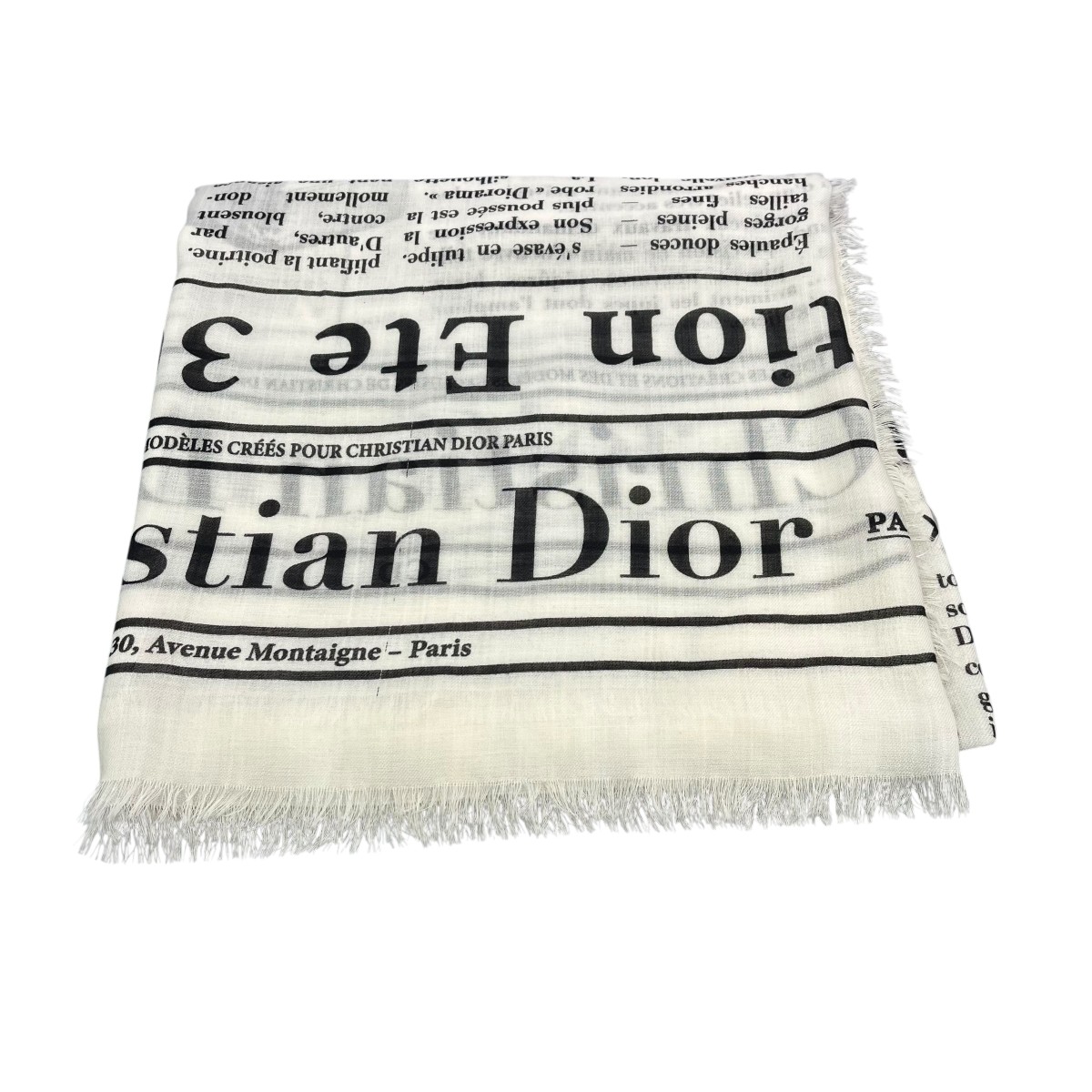 【中古】DIOR×Daniel Arsham ストール 02E0003A0317 アイボリー【価格見直し】|ブランド古着のカインドオル