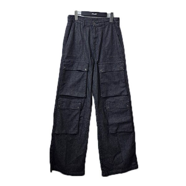 中古】 DIESEL P-MIRTA-OUT カーゴデニムパンツ ブラック サイズ：26