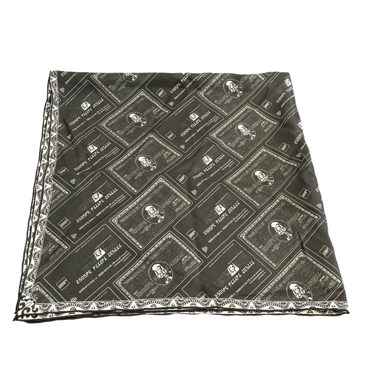 【中古】 BREATH　 BLACK CARD SILK SCARF スカーフ ブラック サイズ：- 【080426】（ブレス）