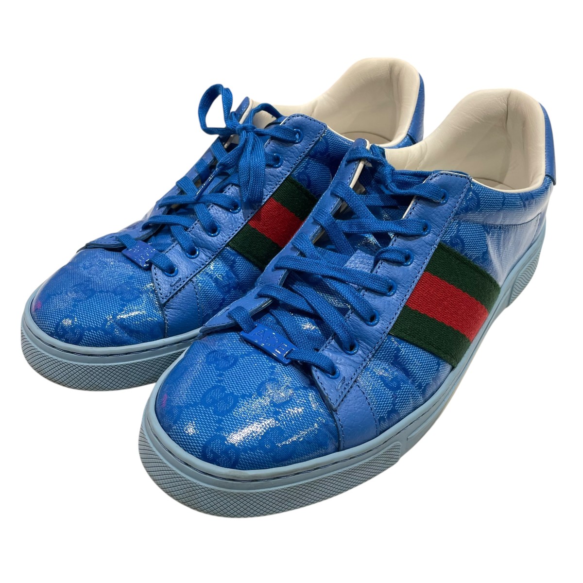 【中古】 GUCCI　 ローカットスニーカー 760775 ブルー サイズ：8 【080426】（グッチ）