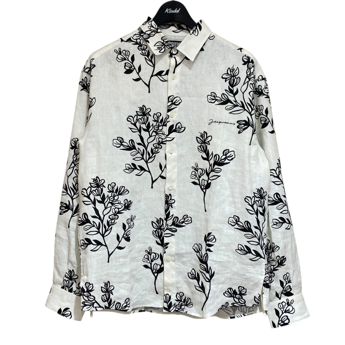 【中古】 JACQUEMUS　 246SH001-1050 総柄リネンシャツ ホワイト サイズ：44 【070426】（ジャックムス） 20,477円
