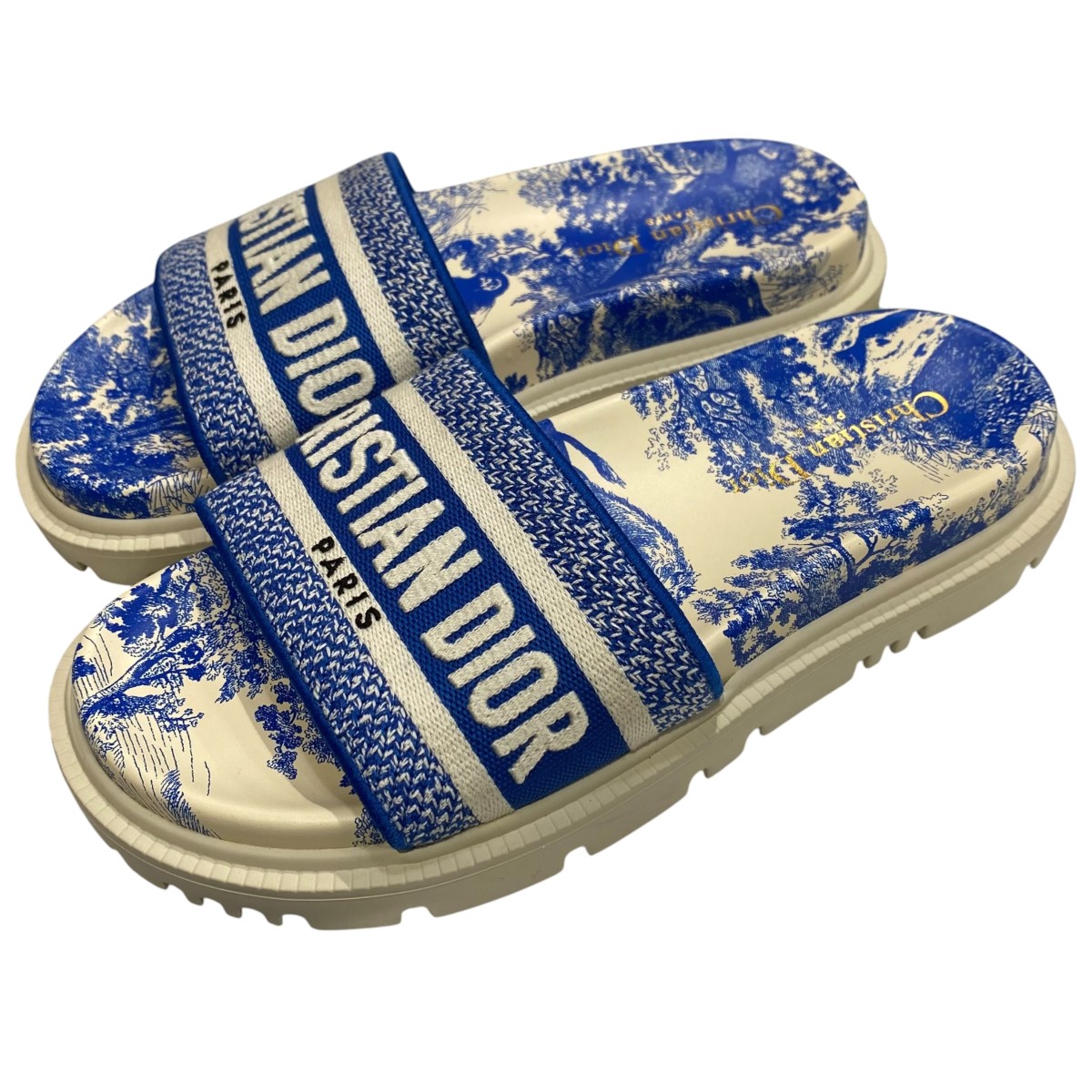 【中古】Christian Dior Dway NE0322 青色 大きさ：36 1/2 【080426】（ディオール）