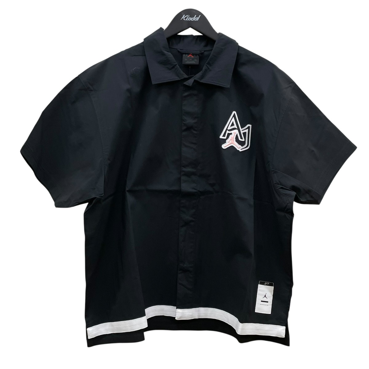 【中古】 JORDAN BRAND　 ストレッチウーブン スナップボタン半袖シャツ 半袖ブラウス DM1417-010 ブラック サイズ：XXL 【080426】（ジョーダンブランド）