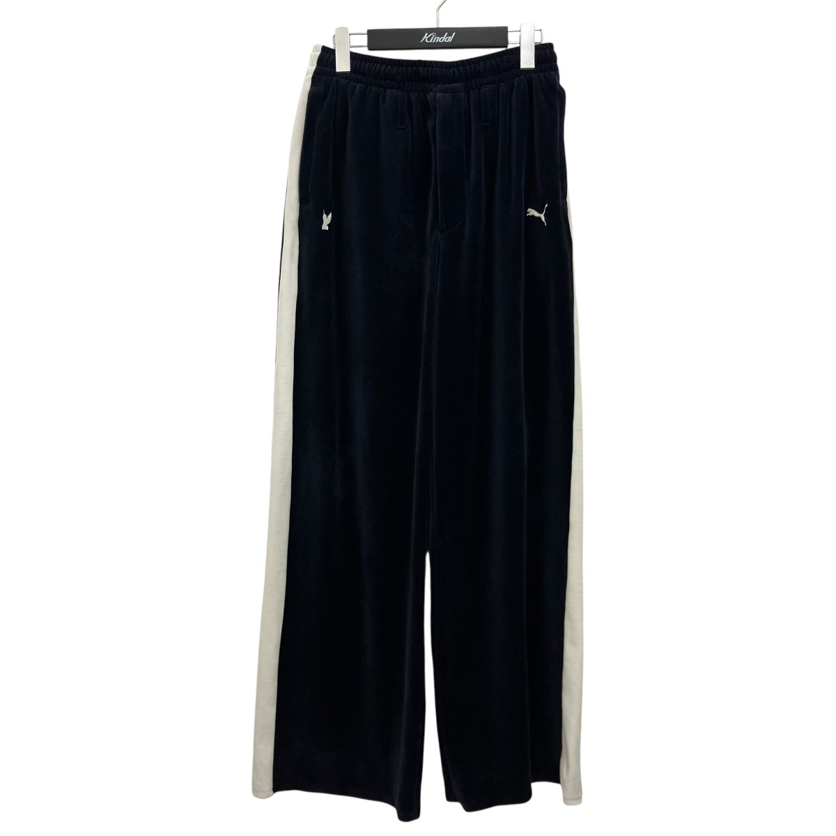 【中古】 MASU×PUMA　 ベルベットトラックパンツ 636087 ネイビー×ホワイト サイズ：L 【080426】（エムエーエスユー×プーマ）