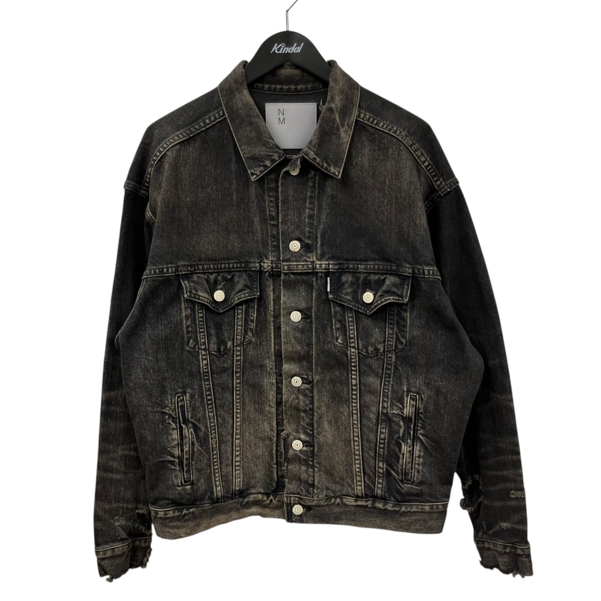 【中古】\u003cBR\u003eeYe COMME des GARCONS JUNYAWATANABE MAN\u003cBR\u003e25AW 綿ジーンズ生産品製作New Manual ジーンズ上衣 WPJ919 薄墨色 大きさ：S\u003cBR\u003e【必要経費思いかえす】