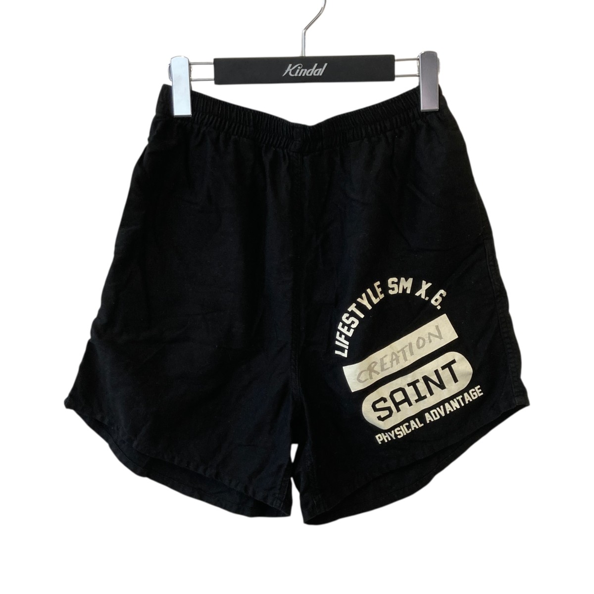 【中古】 SAINT MICHAEL　 EASY SHORTS ／ CREATION ショートパンツ SM-YS8-0000-055 ブラック サイズ：S 【090426】（セントマイケル）