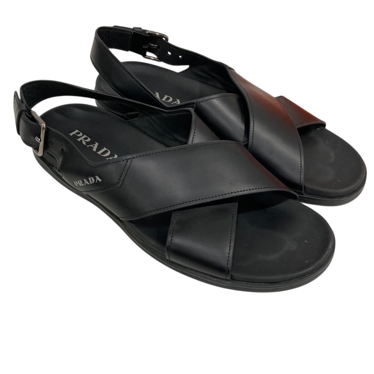【中古】 PRADA　 クロスサンダル ブラック サイズ：9 【090426】（プラダ） 29,370円