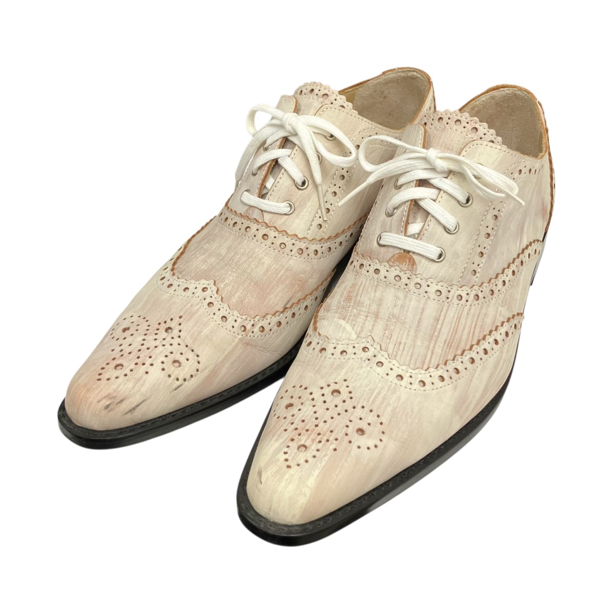 【中古】 tricot COMME des GARCONS　 ドレスシューズ ホワイト×ベージュ サイズ：24 1/2 【090426】（トリココムデギャルソン）