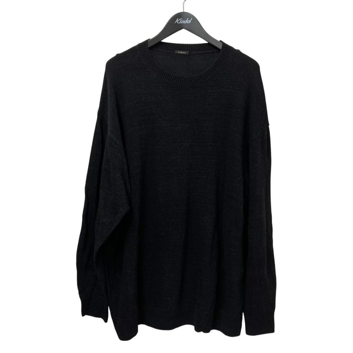 【中古】 COMOLI　 25SS 7Gクルーネックニット クルーネックニット B01-06007 ブラック サイズ：3 【090426】（コモリ）