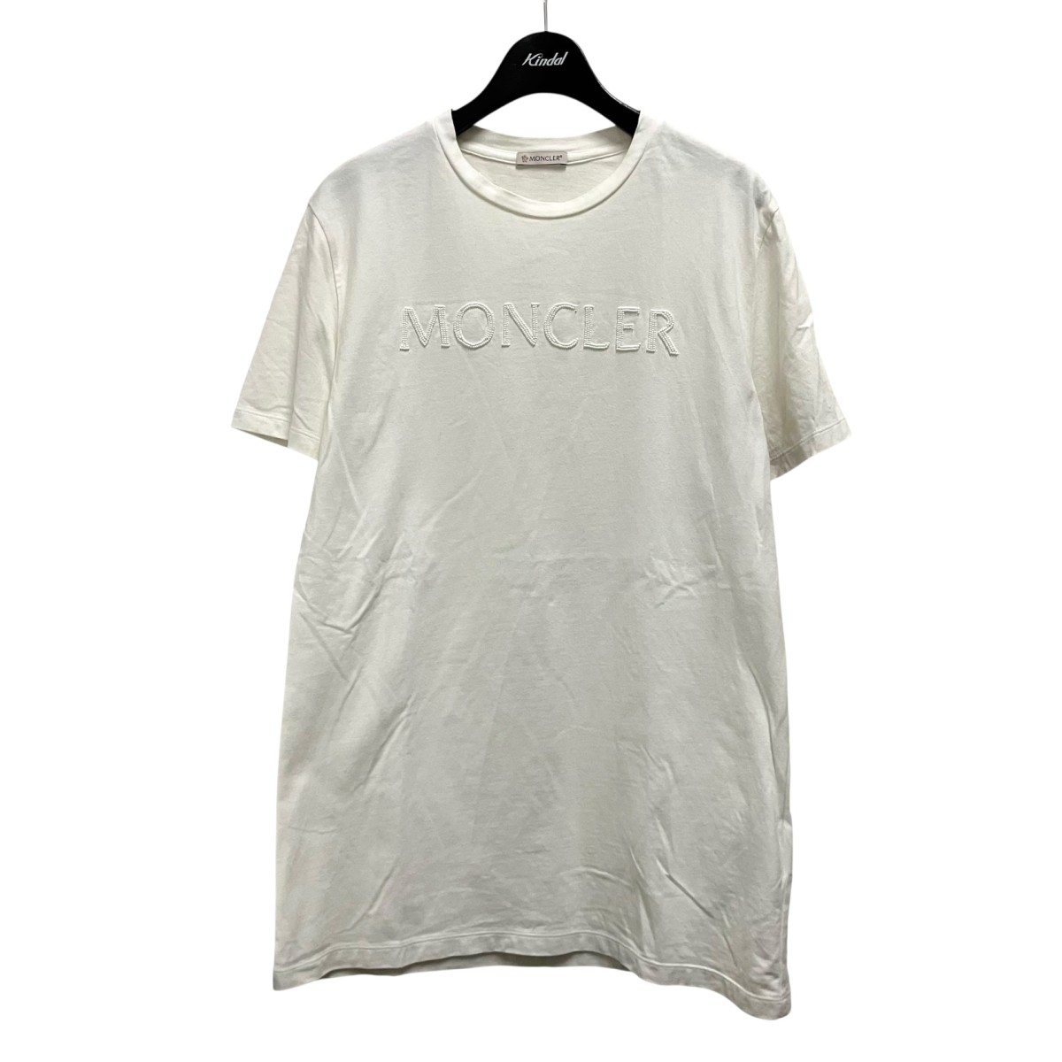 【中古】 MONCLER　 半袖Tシャツ E10938051250 ホワイト サイズ：L 【090426】（モンクレール）