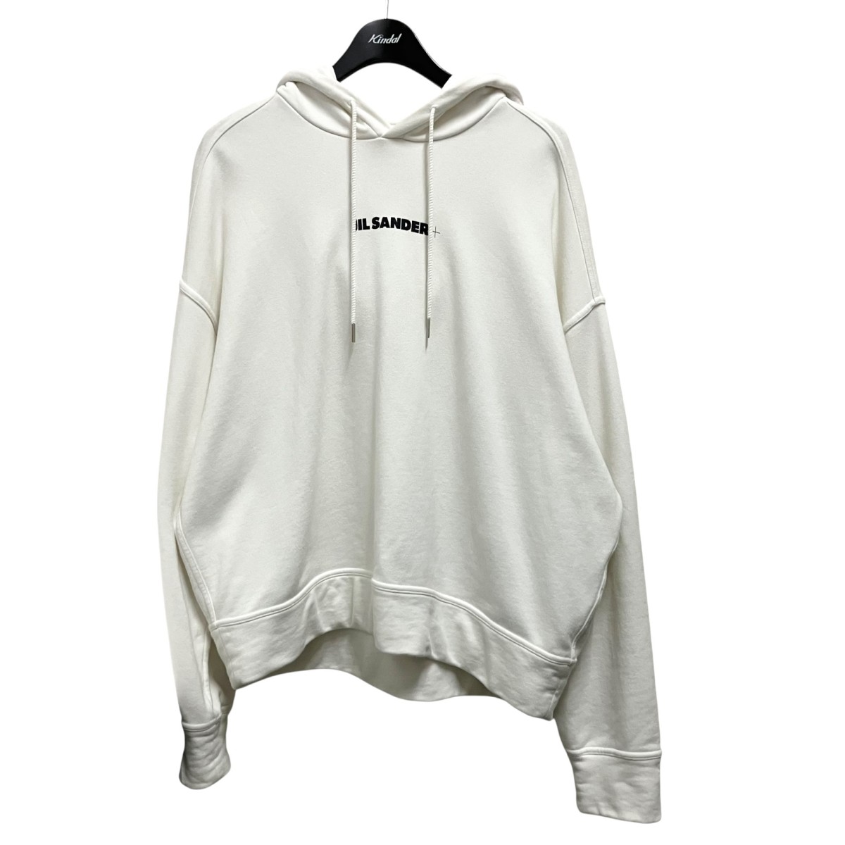 【中古】JIL SANDER+ 21AW Front Printed Logo Hoodie ティーシャツパーカー JPUS707533MS24860811 白いこと 大いさ：M 【090426】（ジルサンダープラス） トップス-メンズファッション-パーカー