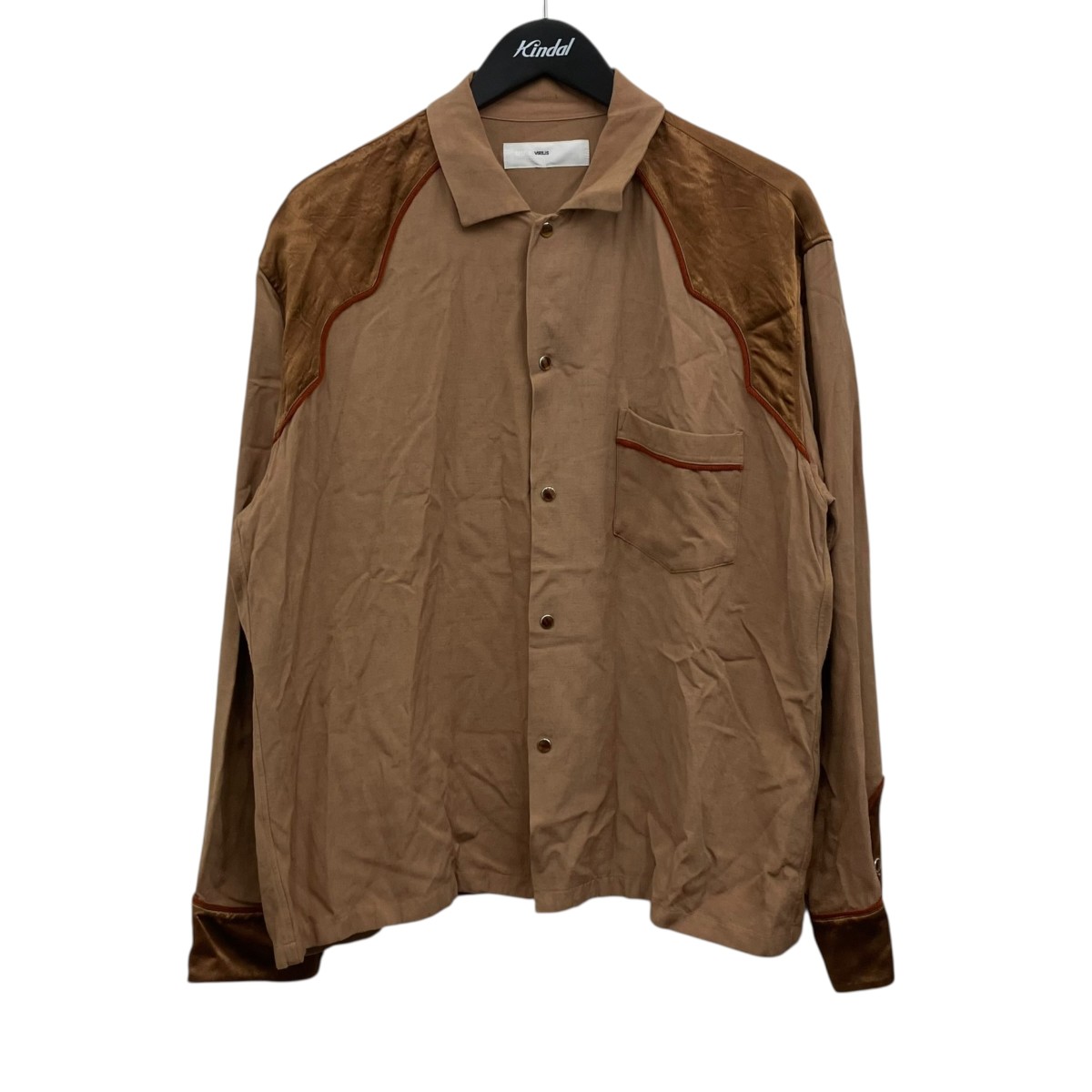 【中古】 TOGA VIRILIS　 ウエスタンシャツ ブラウン サイズ：48 【090426】（トーガヴィリリース）