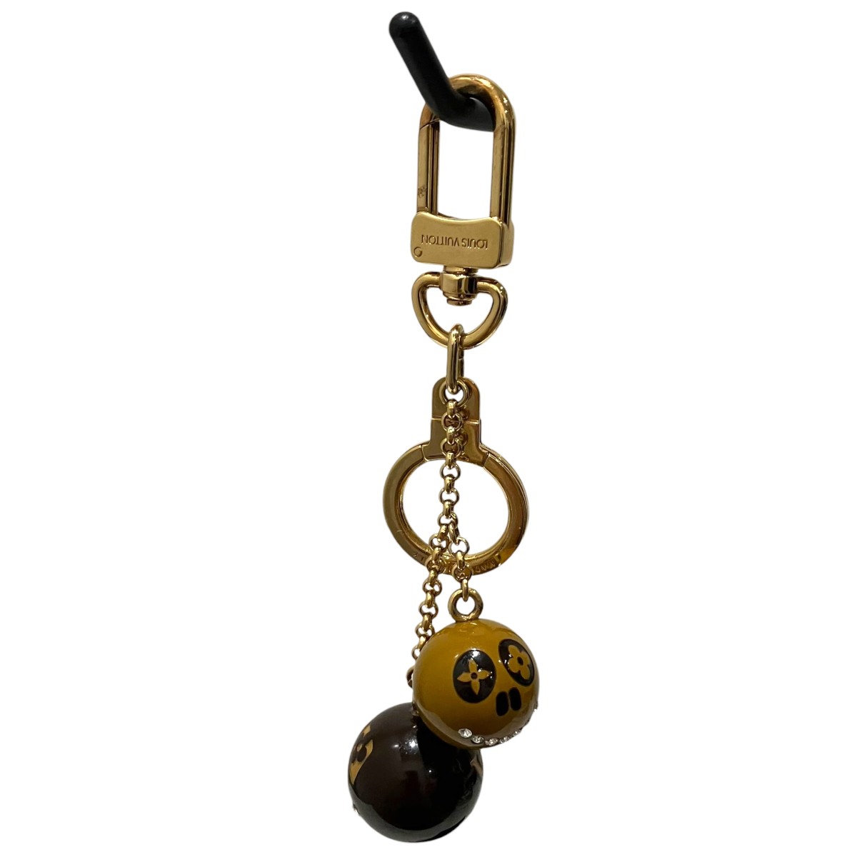 【中古】LOUIS VUITTON 【ポルトクレ 万力ルーシー 御徒面子引きつける】 引きつけるキーホルダー M65376 赤銅色×ゴールド 【090426】（ルイヴィトン）
