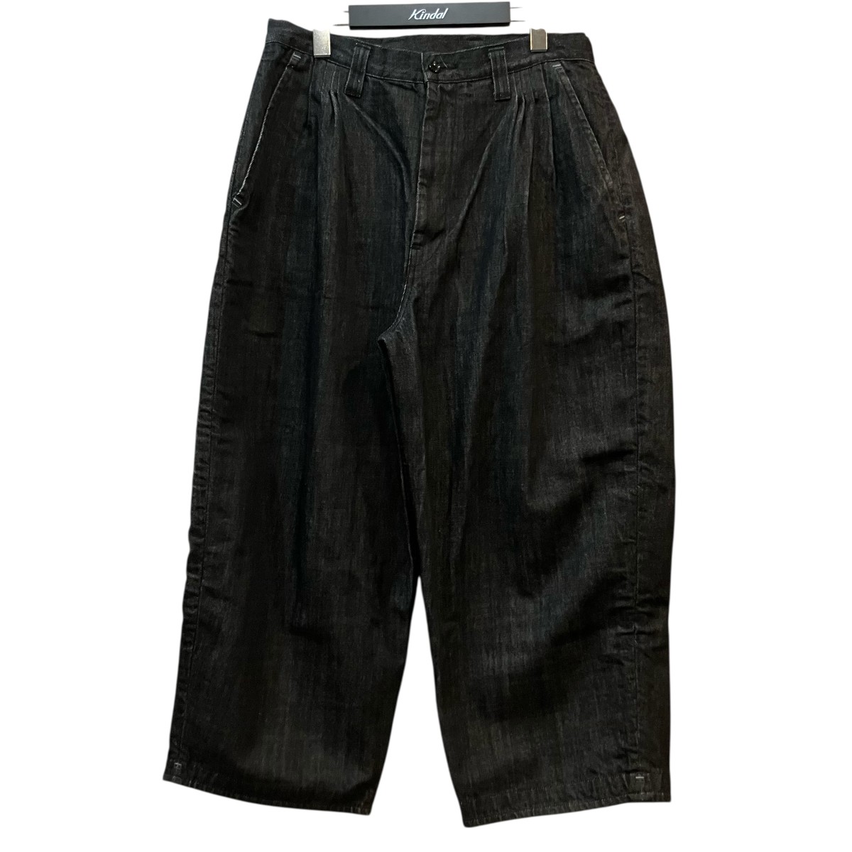 【中古】 Porter Classic　 「JAZZ DENIM KANAZAWA LIMITED 2022 BLACK」 ワイドデニムパンツ ブラック サイズ：M 【100426】（ポータークラシック）