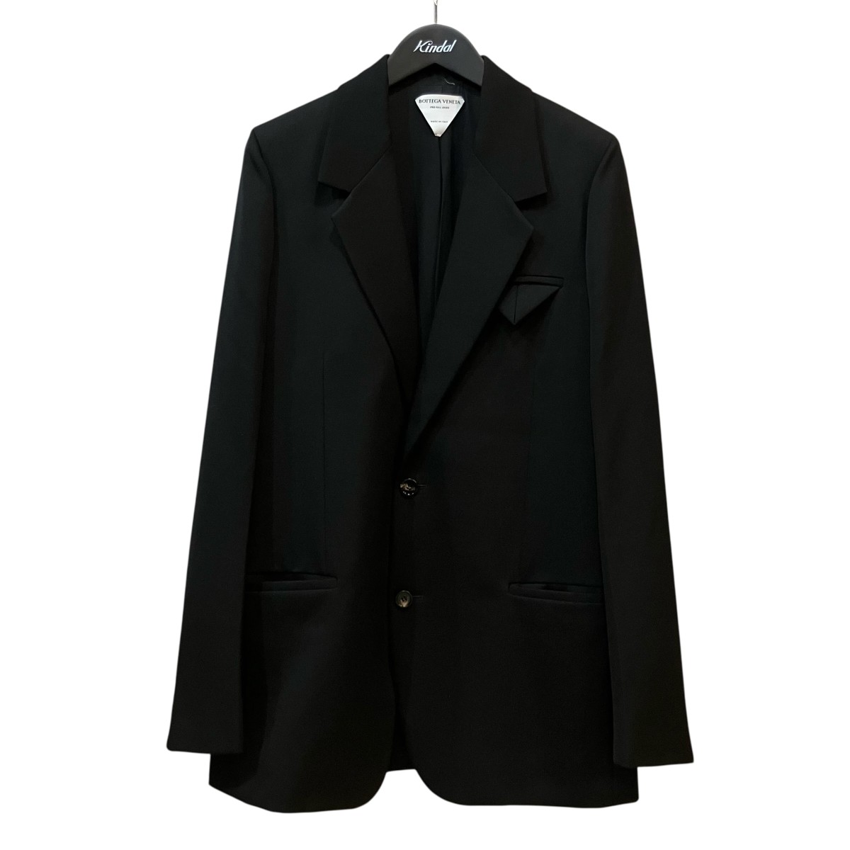 【中古】 BOTTEGA VENETA　 トライアングルポケット オーバーサイズテーラードジャケット 628722 ブラック サイズ：38 【100426】（ボッテガヴェネタ）