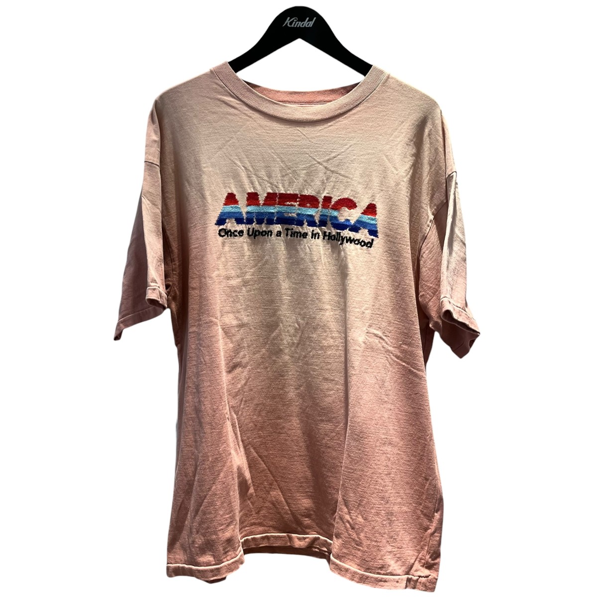 【中古】 DAIRIKU×MIDWEST　 USED加工 刺繍デザイン 半袖Ｔシャツ 24SS C-13 ピンク サイズ：Free 【090426】（ダイリク）