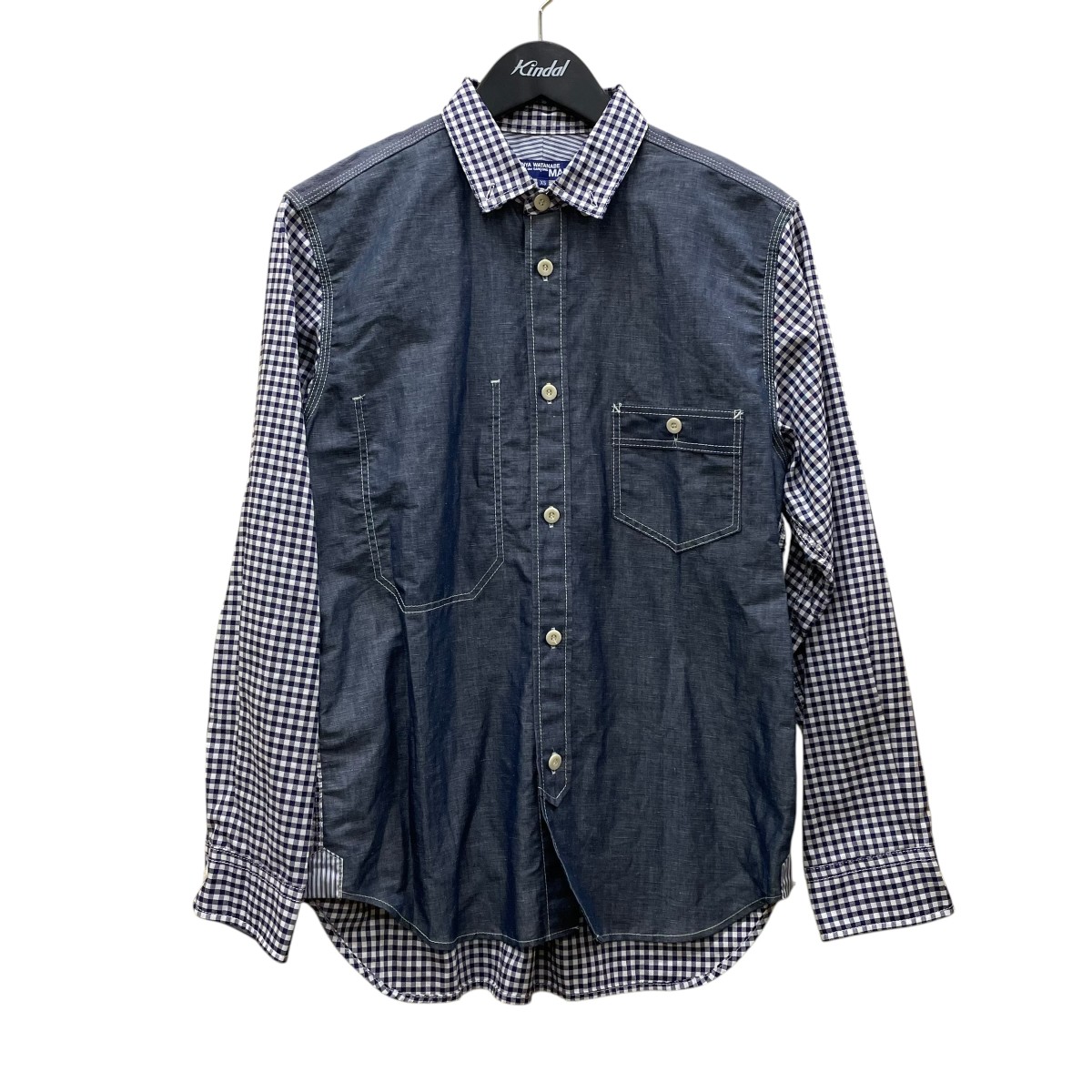 【中古】JUNYA WATANABE MAN AD2020 長袖シャツ WG-B023 ブルー サイズ：XS 【090426】（ジュンヤワタナベマン）