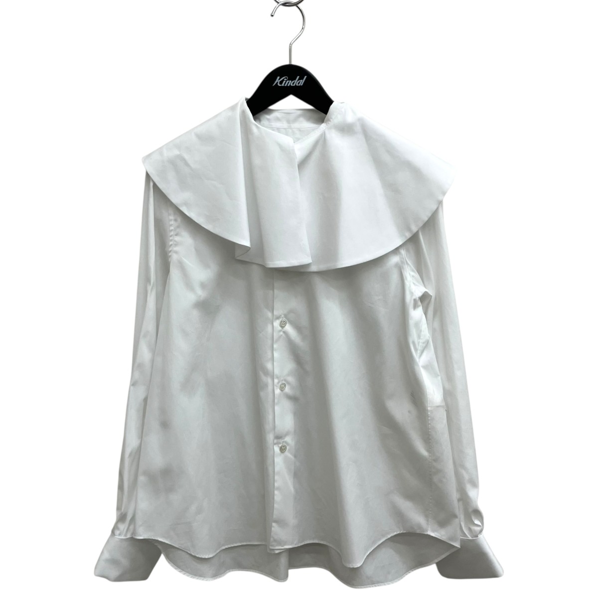 【中古】noir kei ninomiyaラッフルカラーブラウス 3P-B004 ホワイト サイズ：M【価格見直し】｜ブランド古着のカインドオル