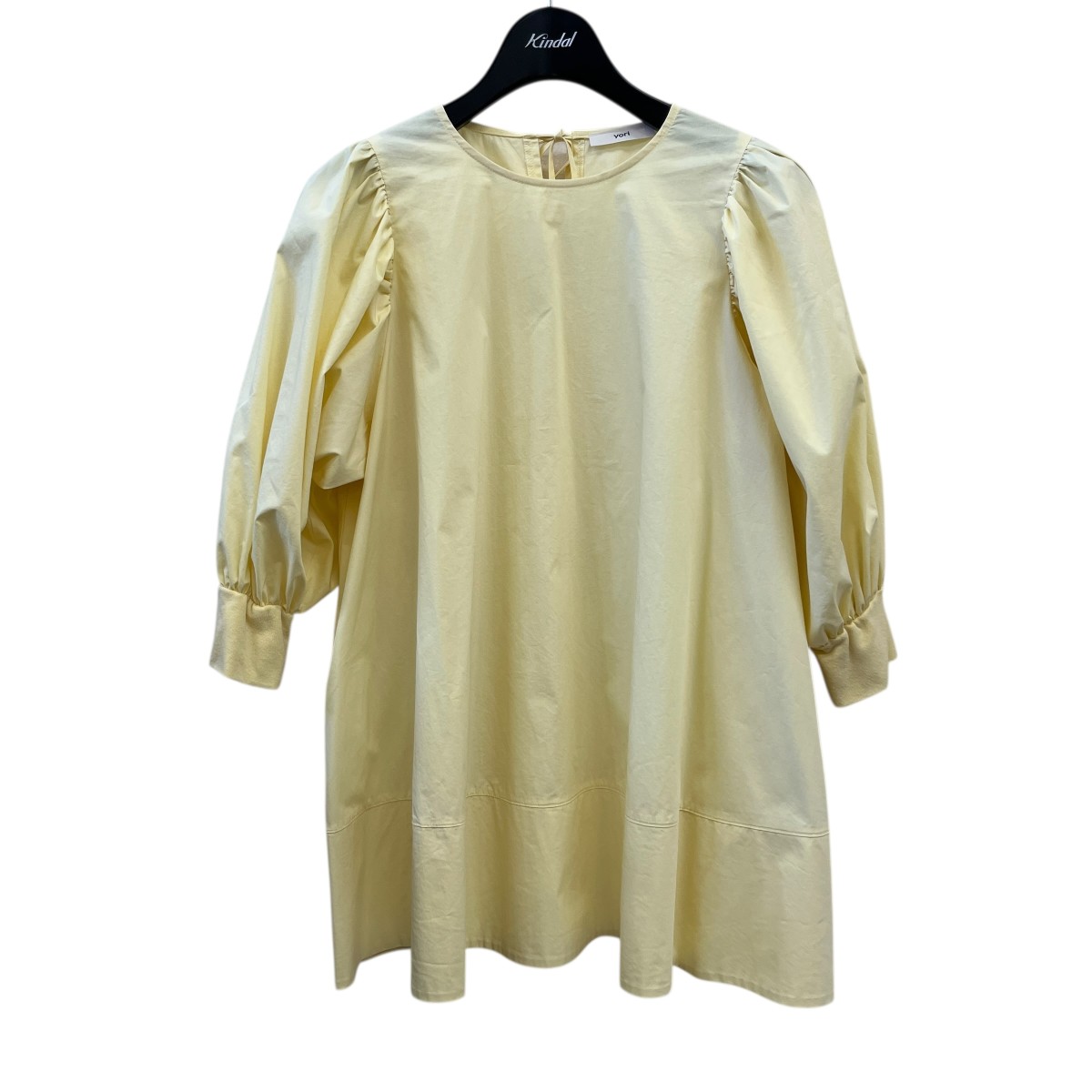 【中古】 yori　 ノーカラーブラウス YR2221-052SM-3 イエロー サイズ：FREE 【100426】（ヨリ）