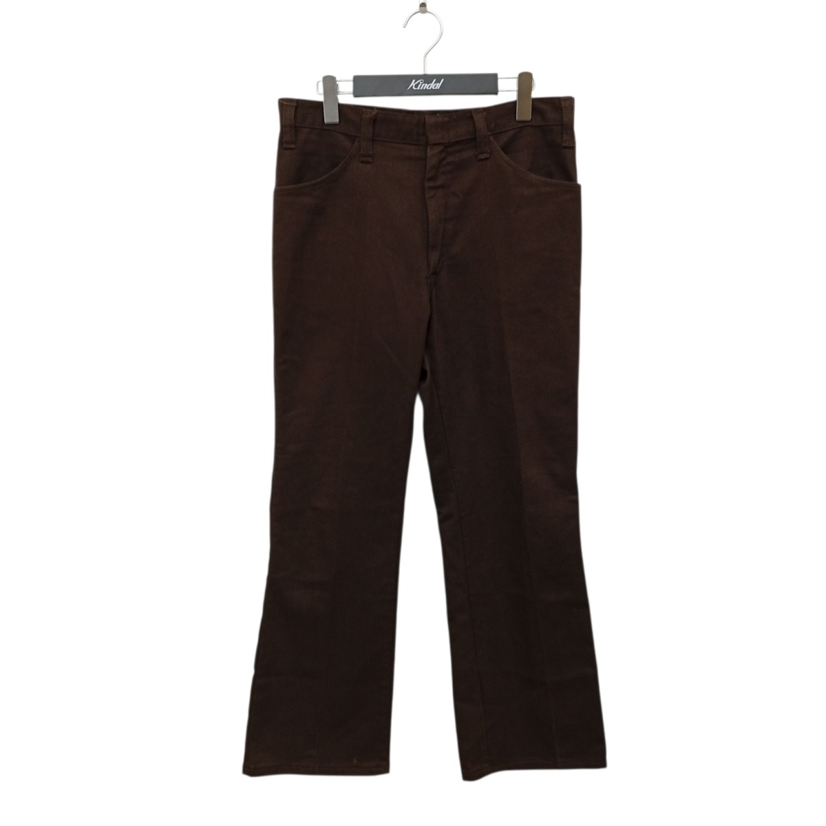 【中古】 Dickies　 チビタグ フレア パンツ ブラウン サイズ：33/30 【100426】（ディッキーズ）